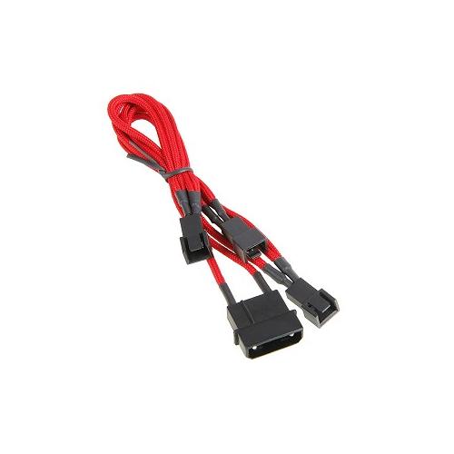 GN5145 BitFenixAlchemy Molex naar 3pins x3 Fan adapter 7V 20cm-Rood