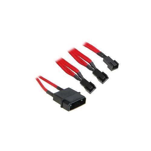 GN5145 BitFenixAlchemy Molex naar 3pins x3 Fan adapter 7V 20cm-Rood