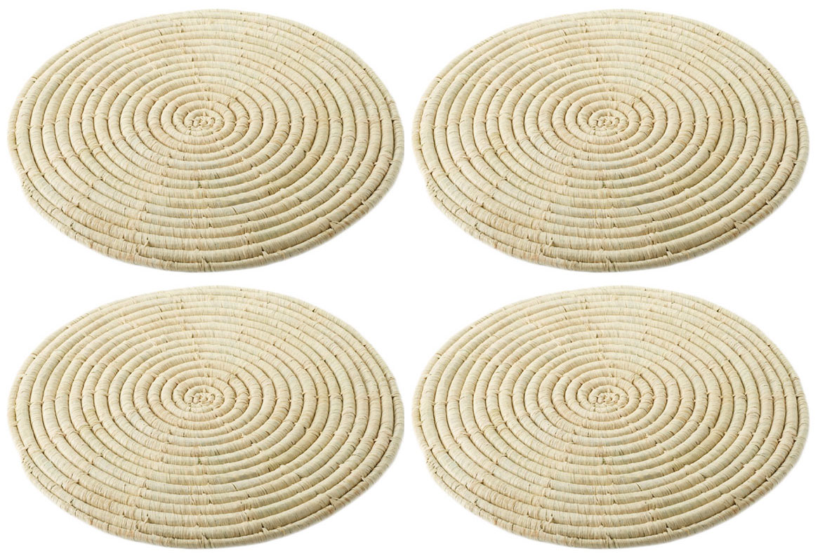 Natural Raffia Placemats Round 10