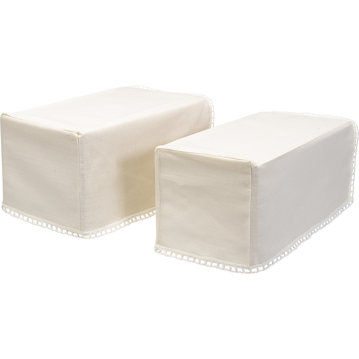 Round or Square Linen Mix Arm Caps Pair Decorative Antimacassar