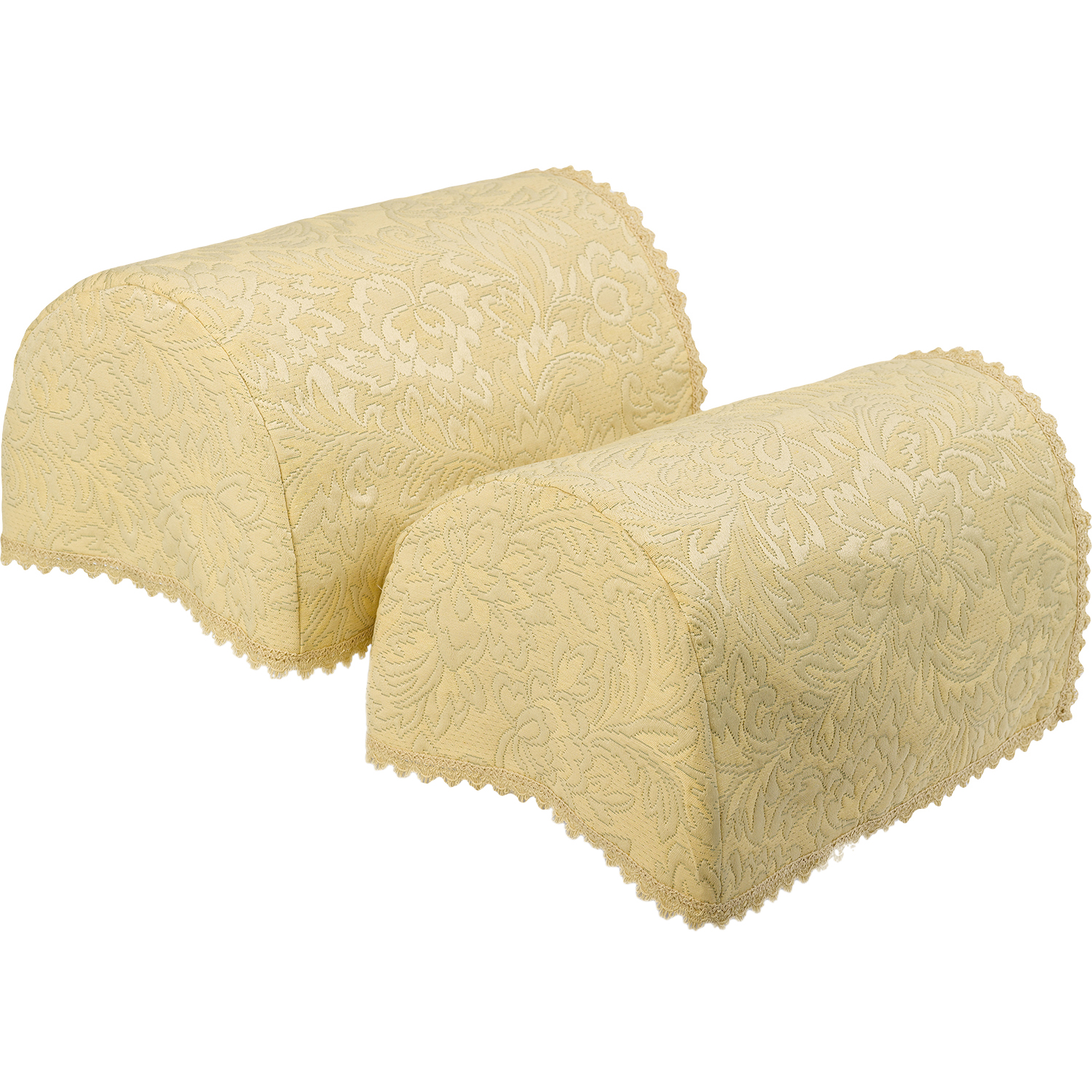 Par de gorras de brazo redondo floral tradicional Jacquard mezcla algodón pañales decorativos - Imagen 23 de 32