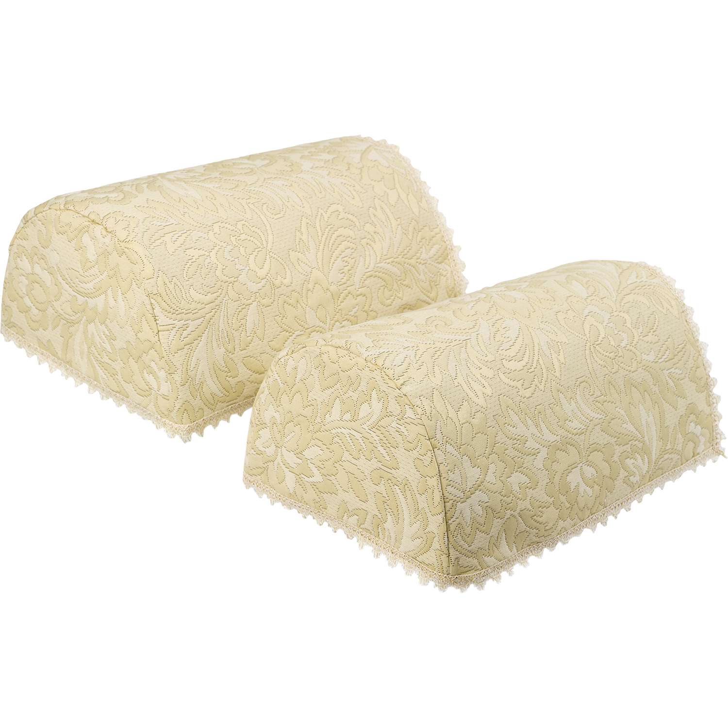 Par de gorras de brazo redondo floral tradicional Jacquard mezcla algodón pañales decorativos - Imagen 13 de 32