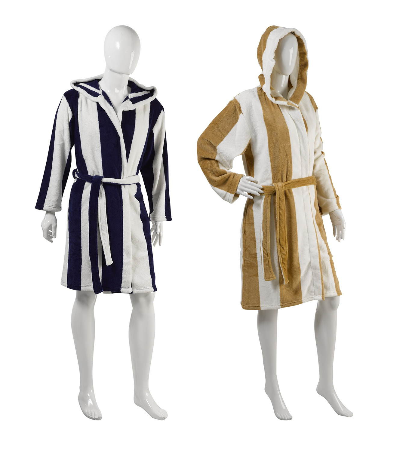 mens striped towelling dressing gown