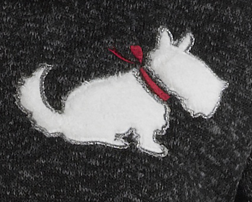 Slenderella Ladies Scottie Dog All In One Pyjamas Knitted Marl Zip Up Romper - Picture 15 of 35