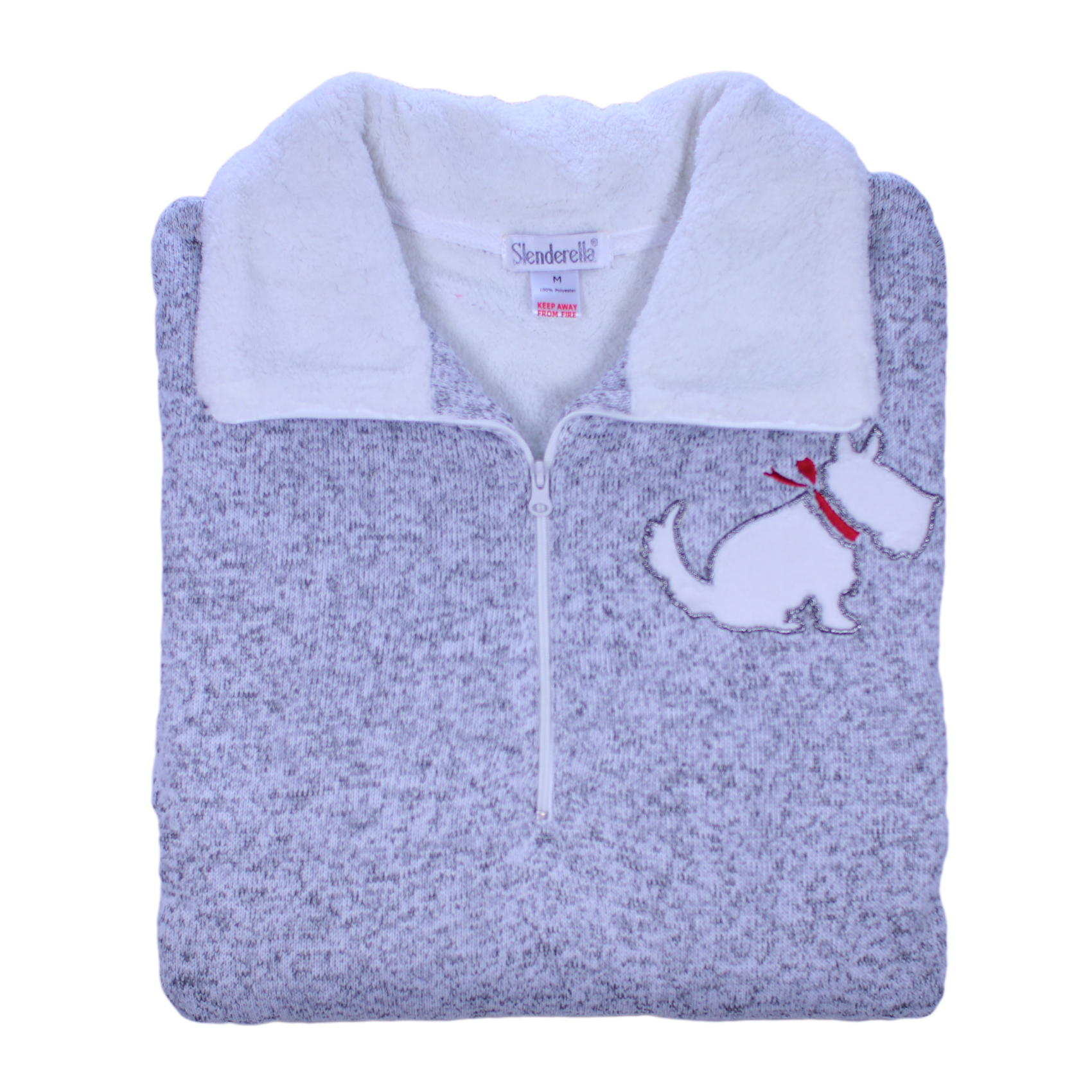 Camicia da notte donna Slenderella maglia Marl Scottie cane manica lunga pile nighty - Foto 28 di 34