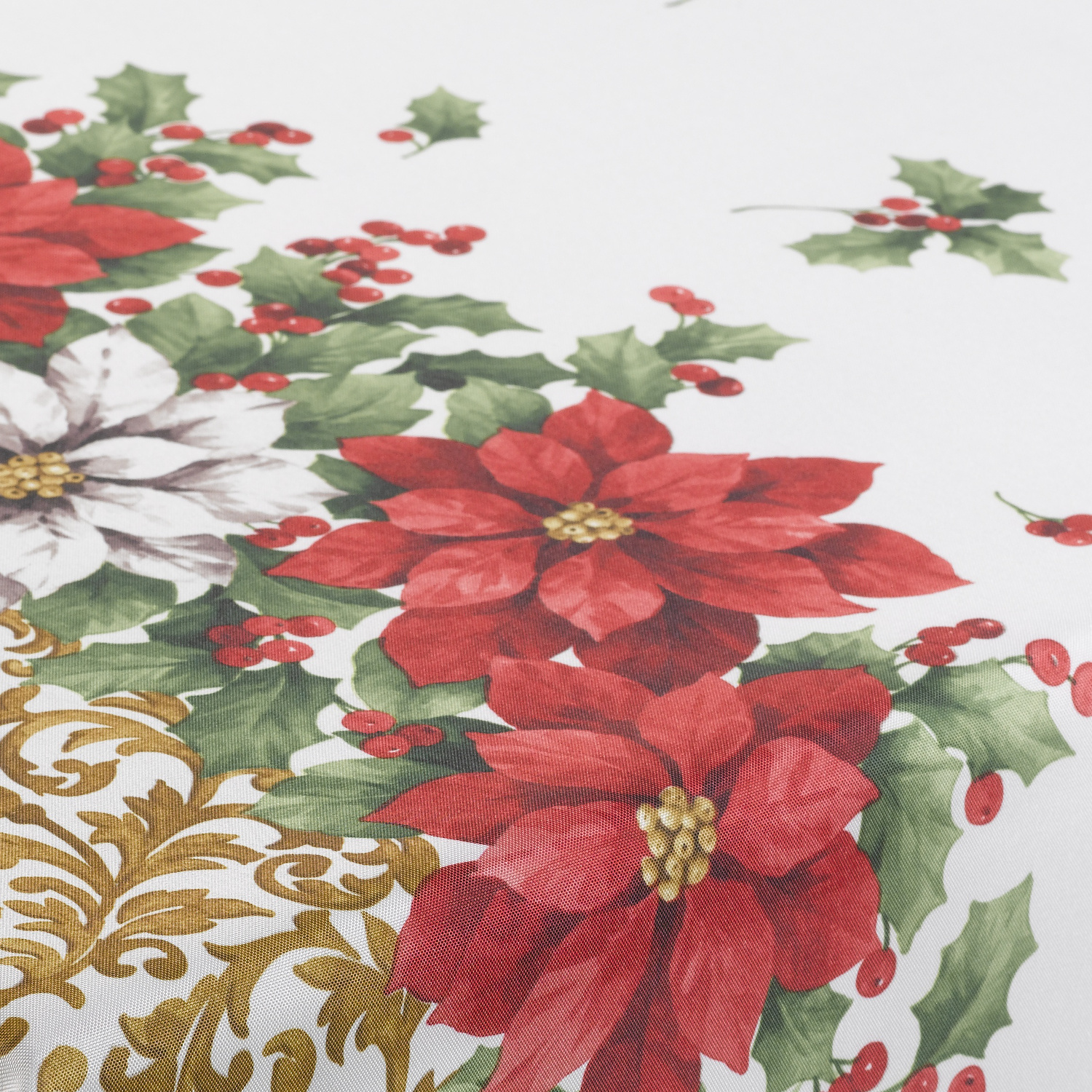 festive poinsettia christmas tablecloth 100 polyester round christmas table cloths