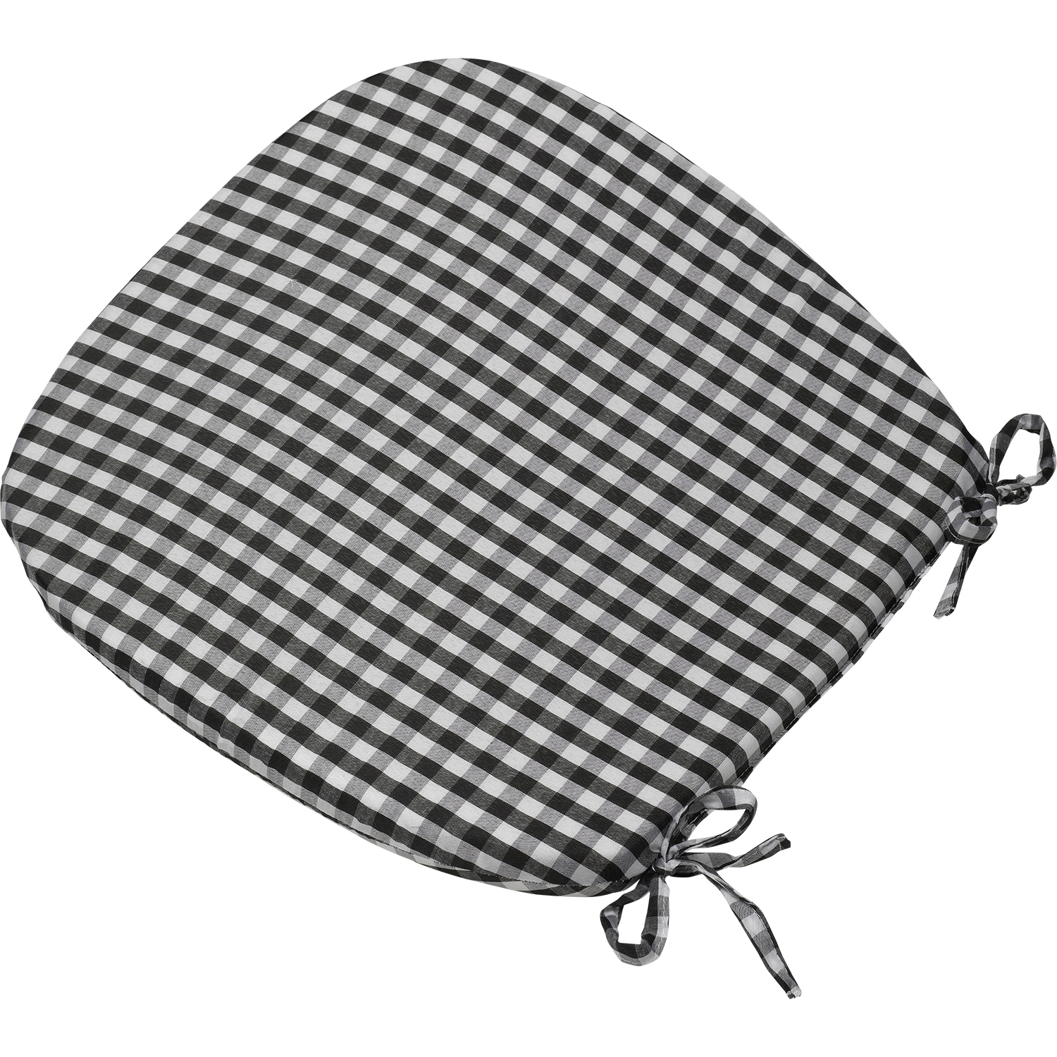 black and white gingham chair cushions