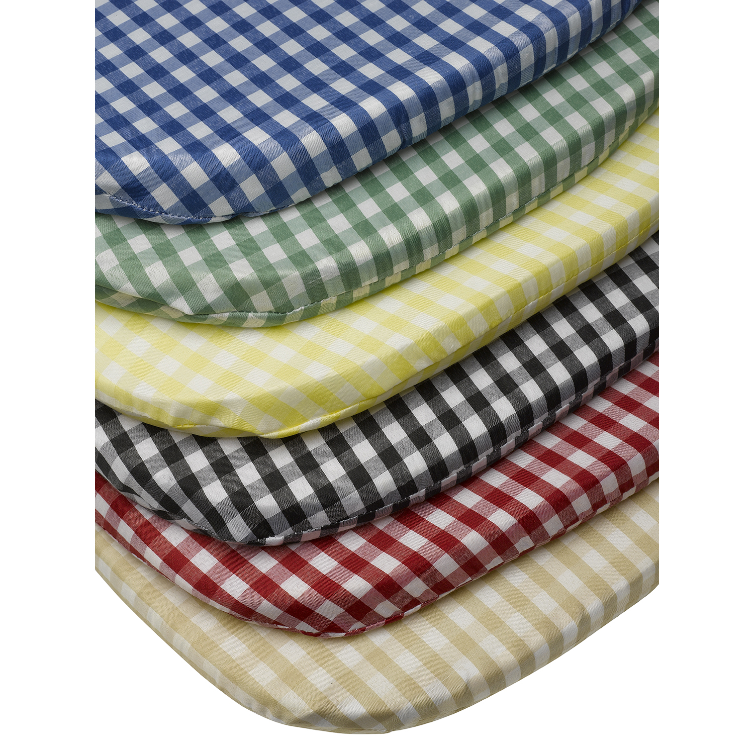 Tie On Rounded Gingham Chair Seat Pad Cushion Outdoor Garden