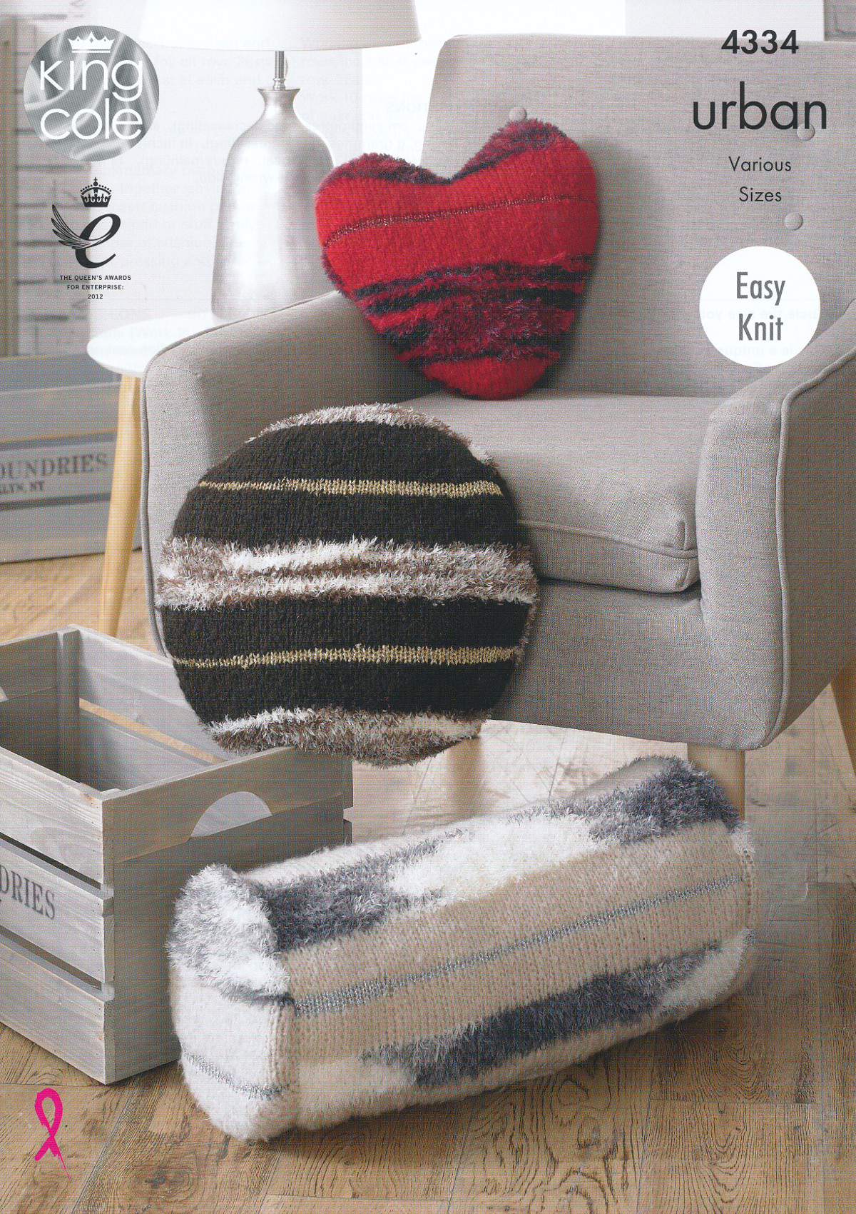King Cole 4324 Knitting Pattern Camper Van Cushion Covers to knit in King Cole