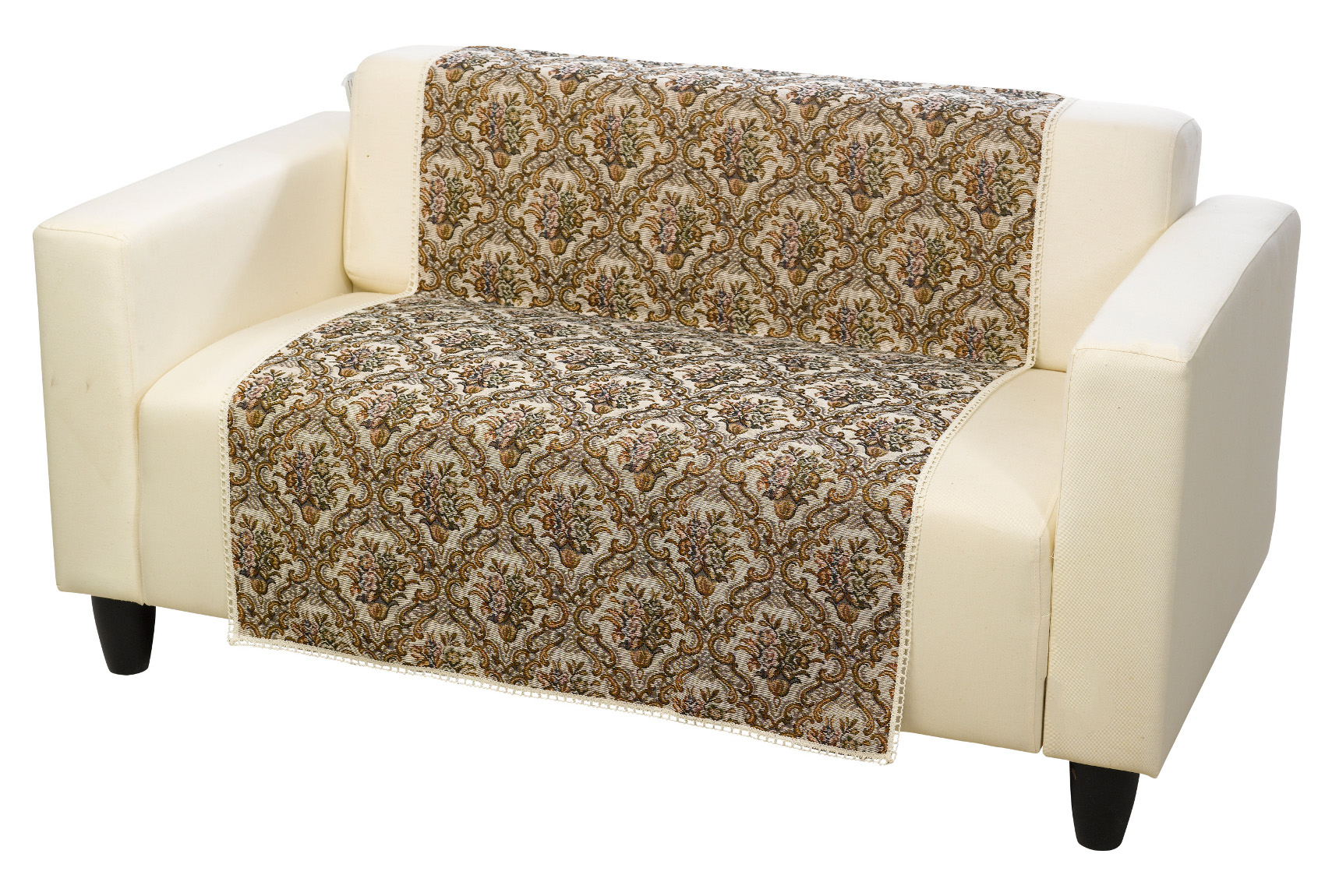 Details About Traditional Fl Tapestry Sofa Settee Chair Furniture Protector Lace Trim