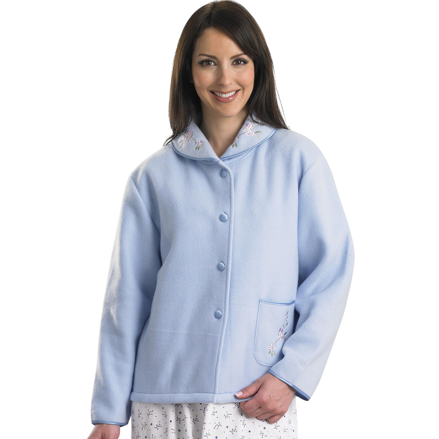 Ladies fleece 2025 bed jacket