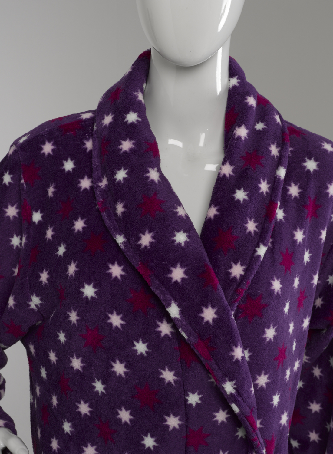Slenderella Ladies Hearts or Star Design Bath Robes Soft Fleece