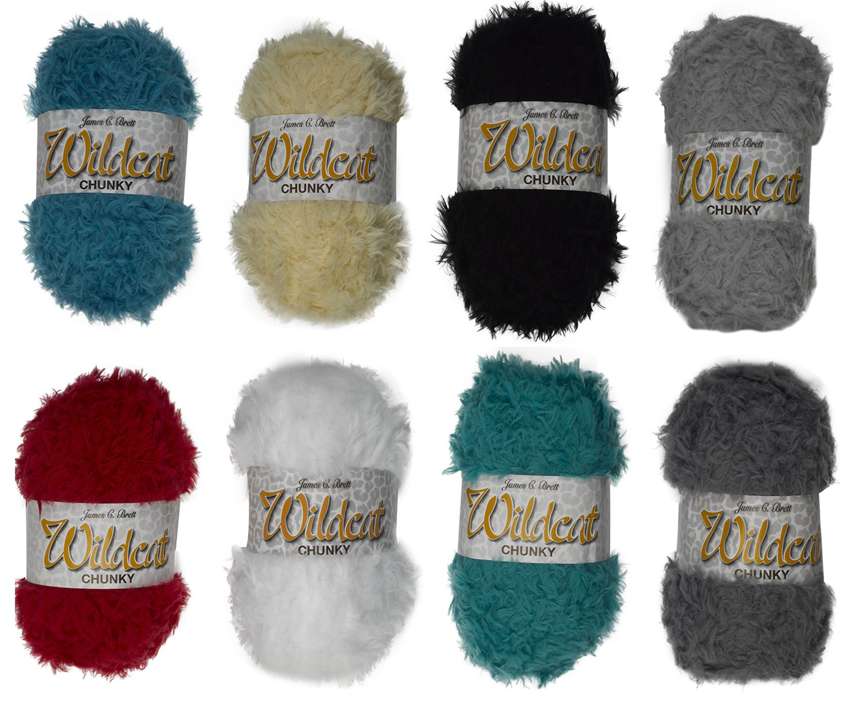 Wildcat Chunky Super Soft Faux Fur Polyamide Knitting Yarn 100g Ball