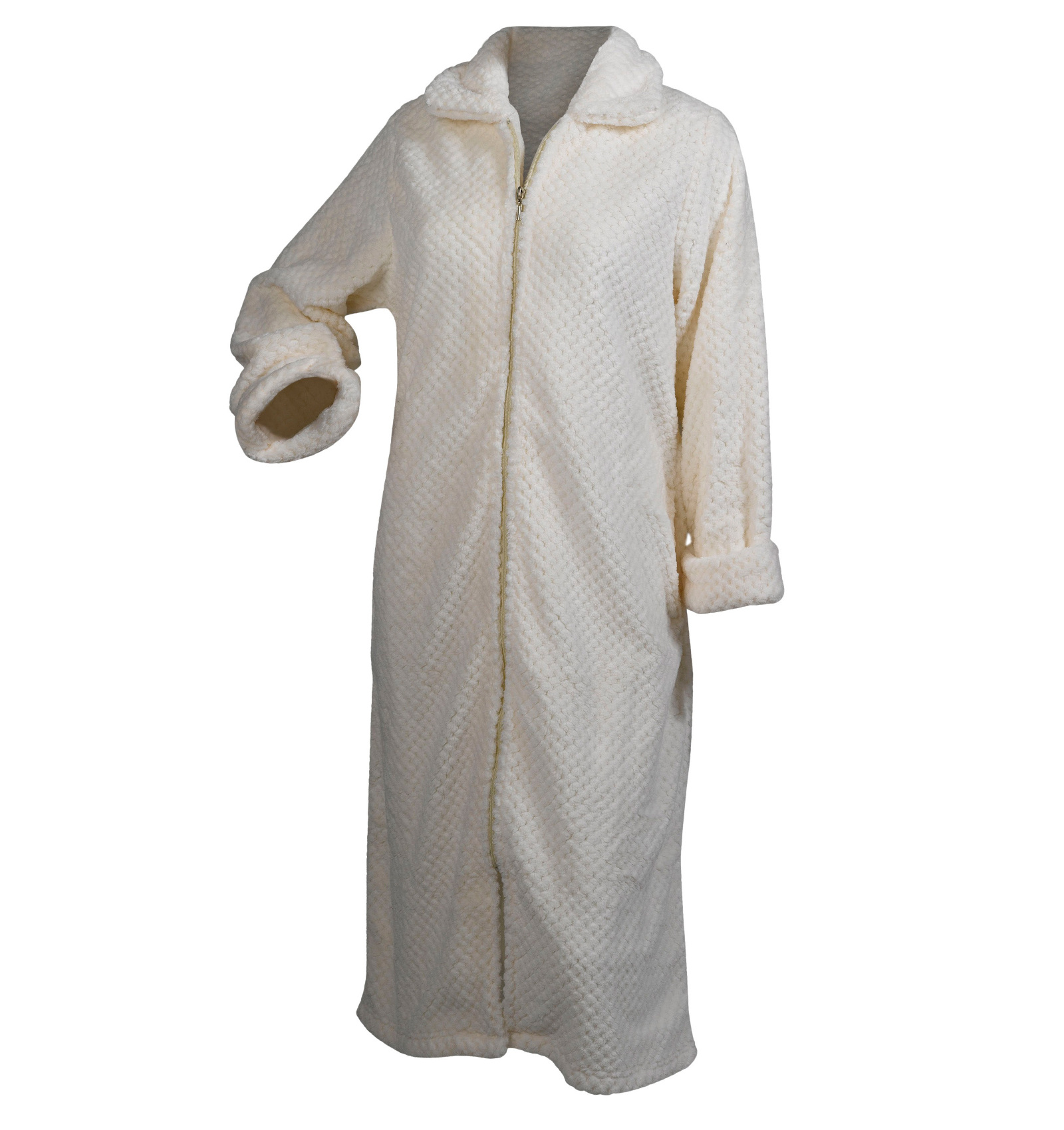 Ladies Slenderella Soft Waffle Fleece Bathrobe Womens Hooded Wrap ...