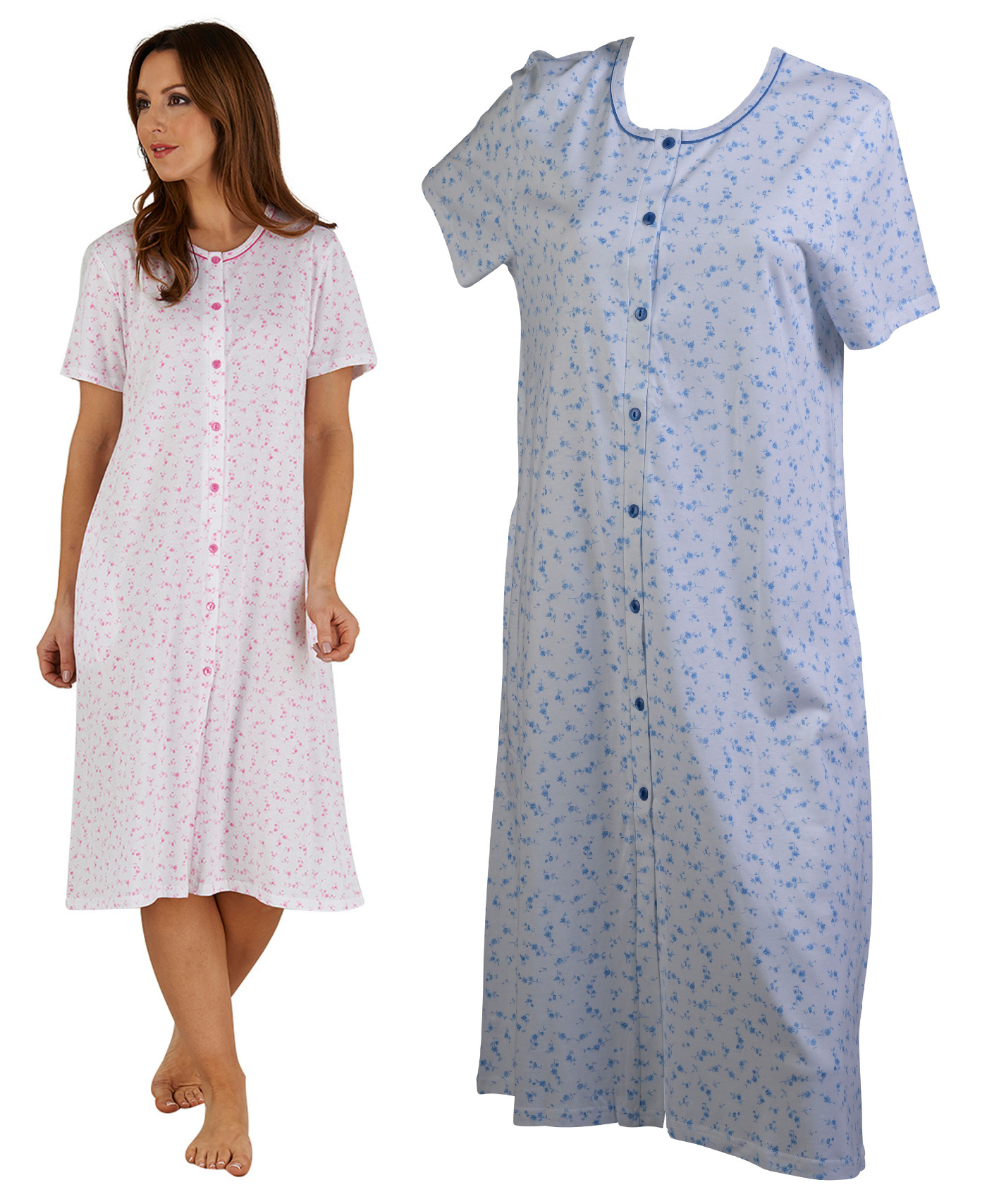 button down front nightdress