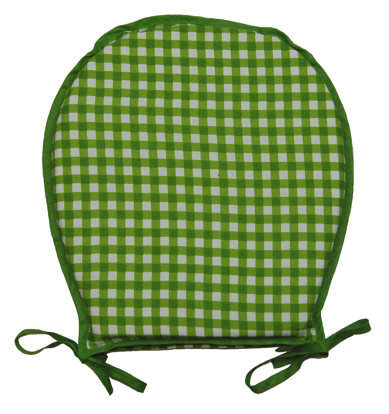 100 Cotton Gingham Check Round Seat Pad Dining Garden Chair Cushion 13