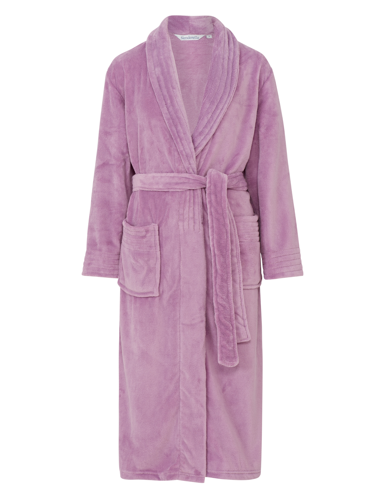 Dressing Gown Womens Wrap Around Soft Fleecy Plain Bath Robe Pockets