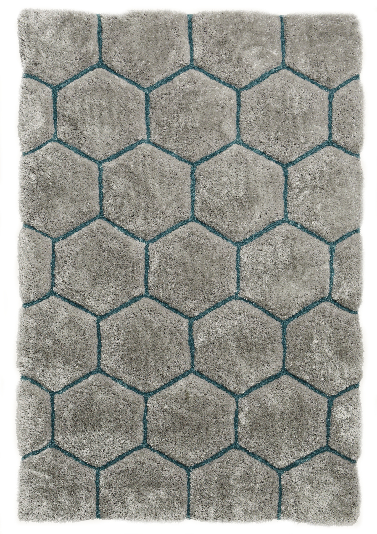 Shaggy Rug Super Soft Noble House Hand Tufted Hexagon Home