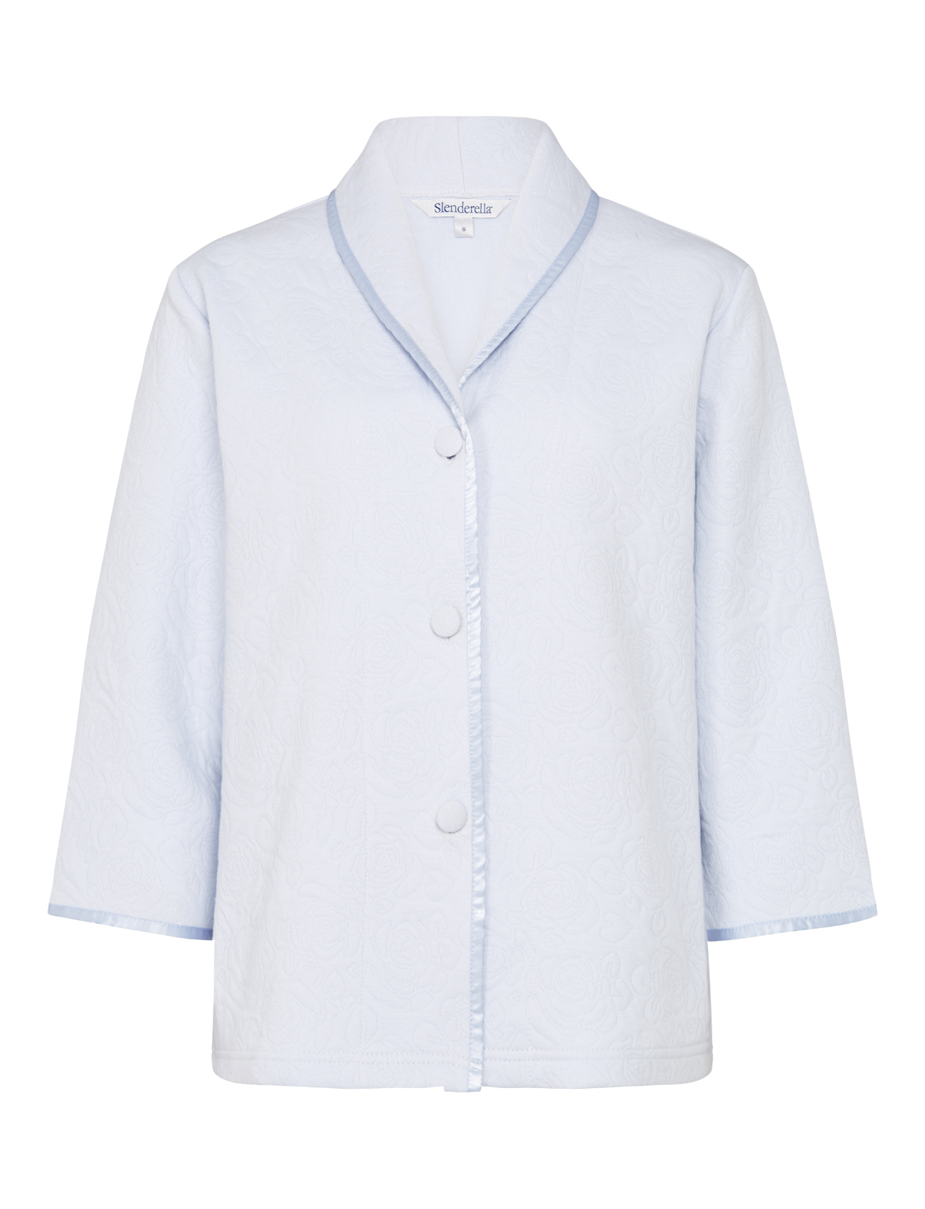 Chaqueta de cama floral Slenderella para mujer simulada edredón chal con botones abrigo de casa - Imagen 13 de 17