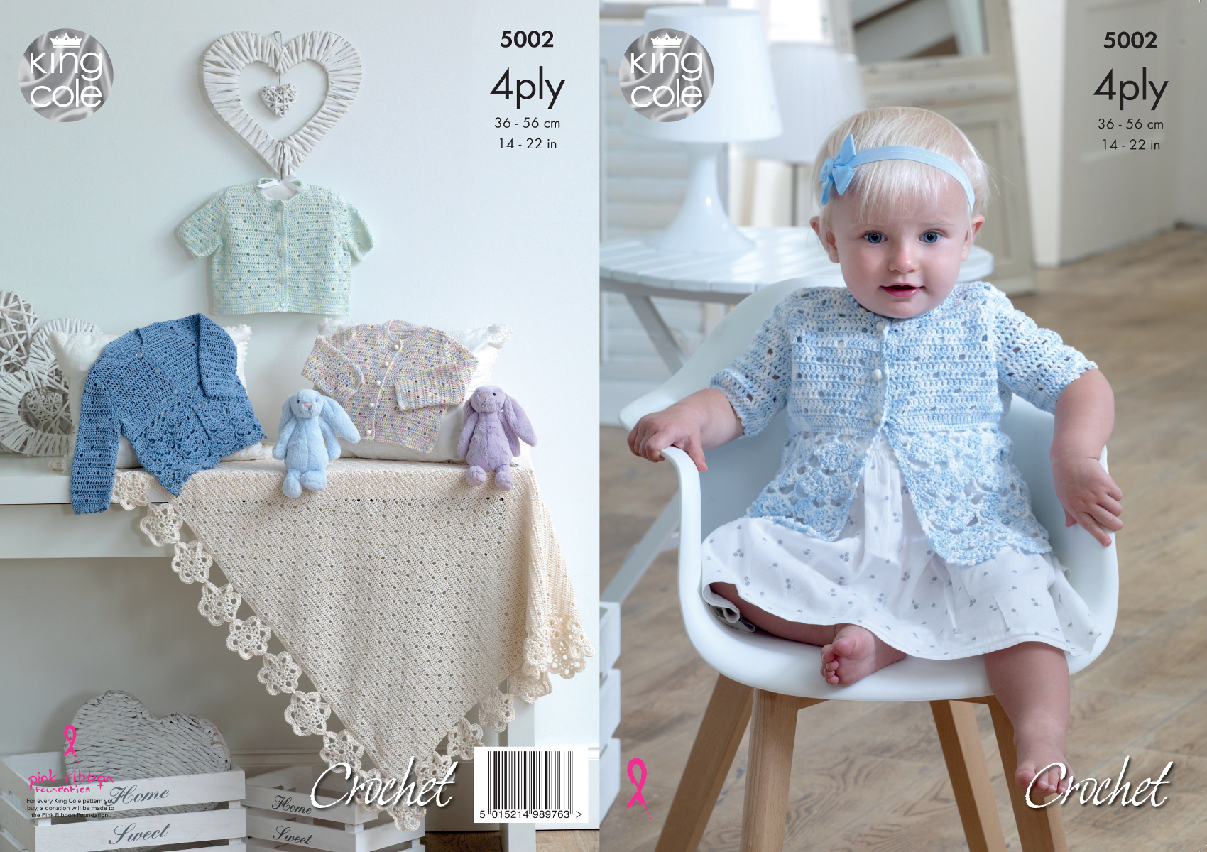 6 yrs Knitting Pattern Baby/'s 4 ply Cardigans /& Shawl Sizes 0 mths 223