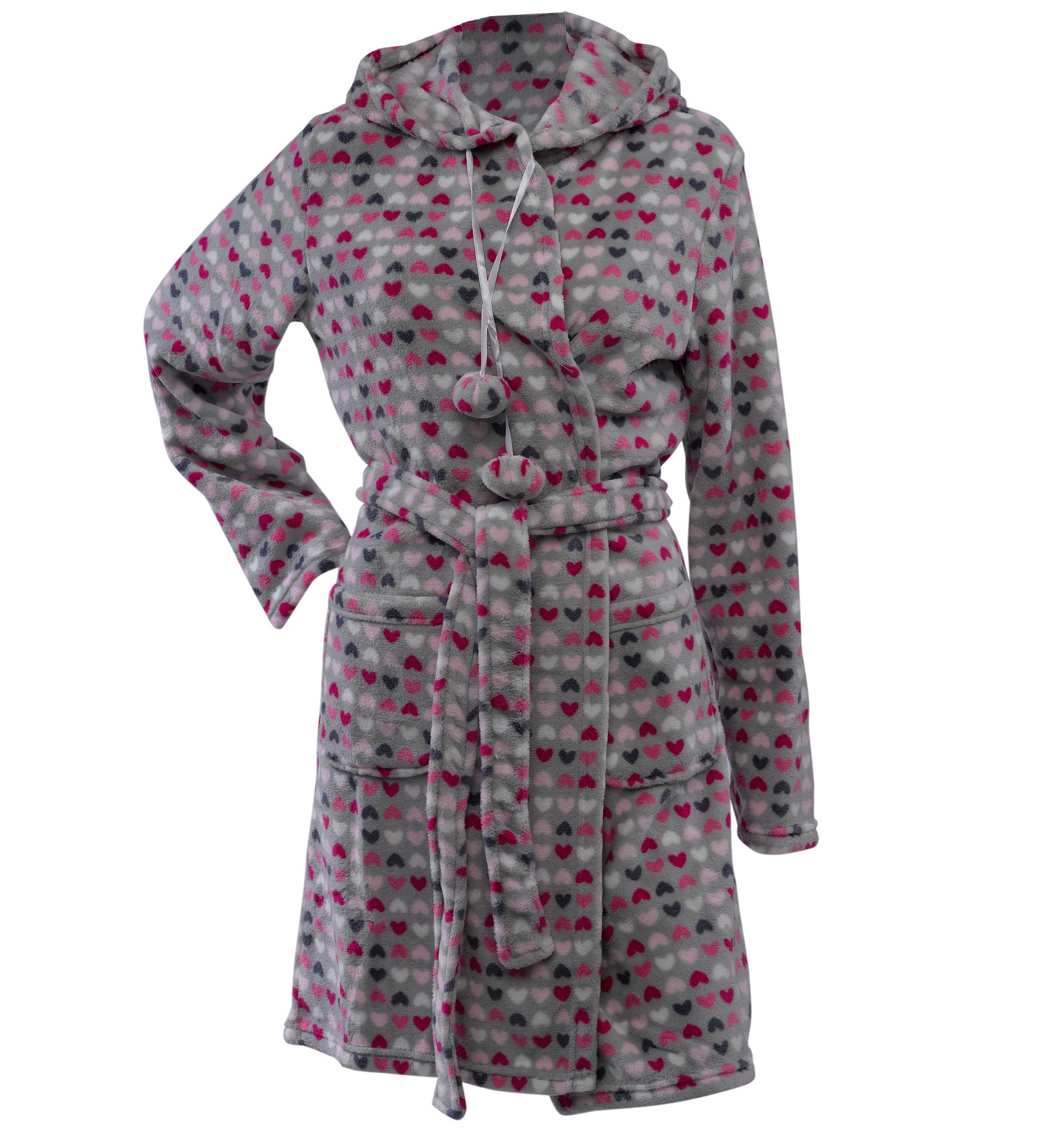 hooded fleece gown