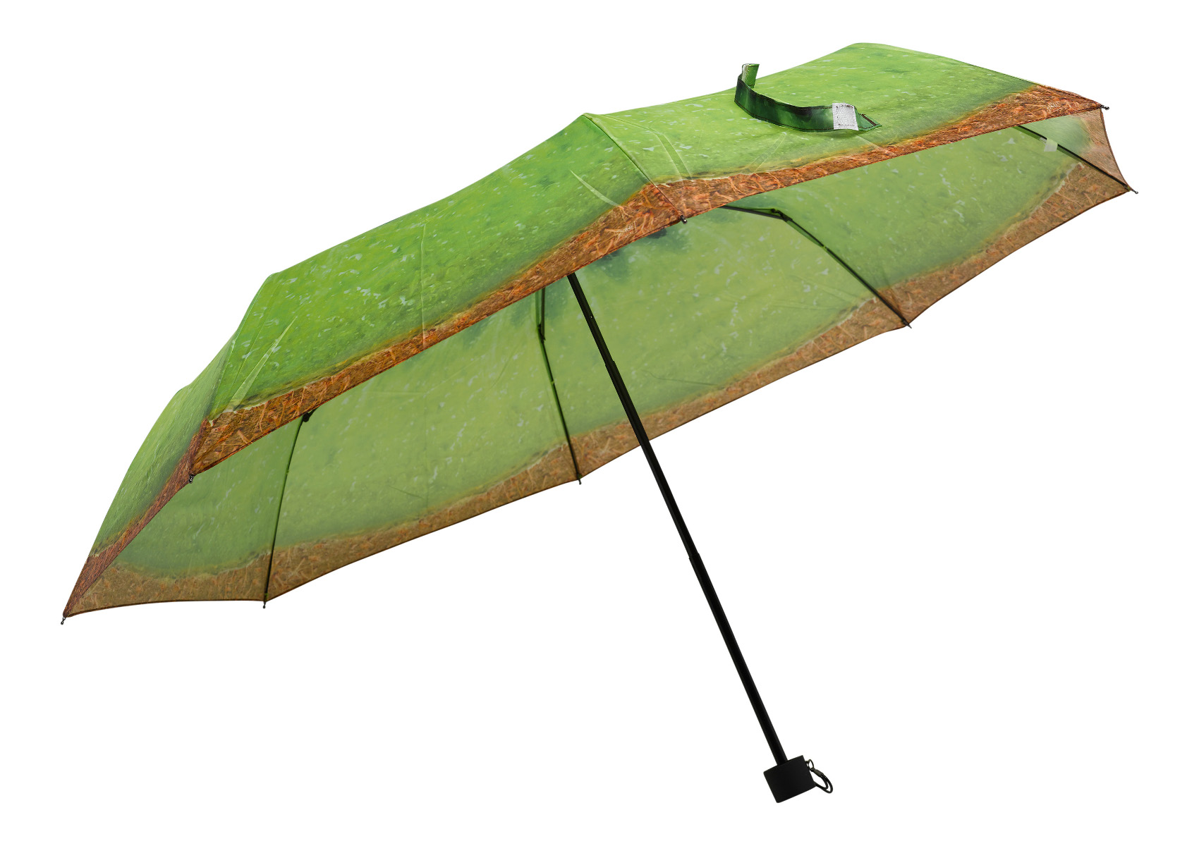 Regenschirm Kiwi orange Wassermelone Obst Design Nylon faltbar kompakt Brolly 98 cm - Bild 10 von 14