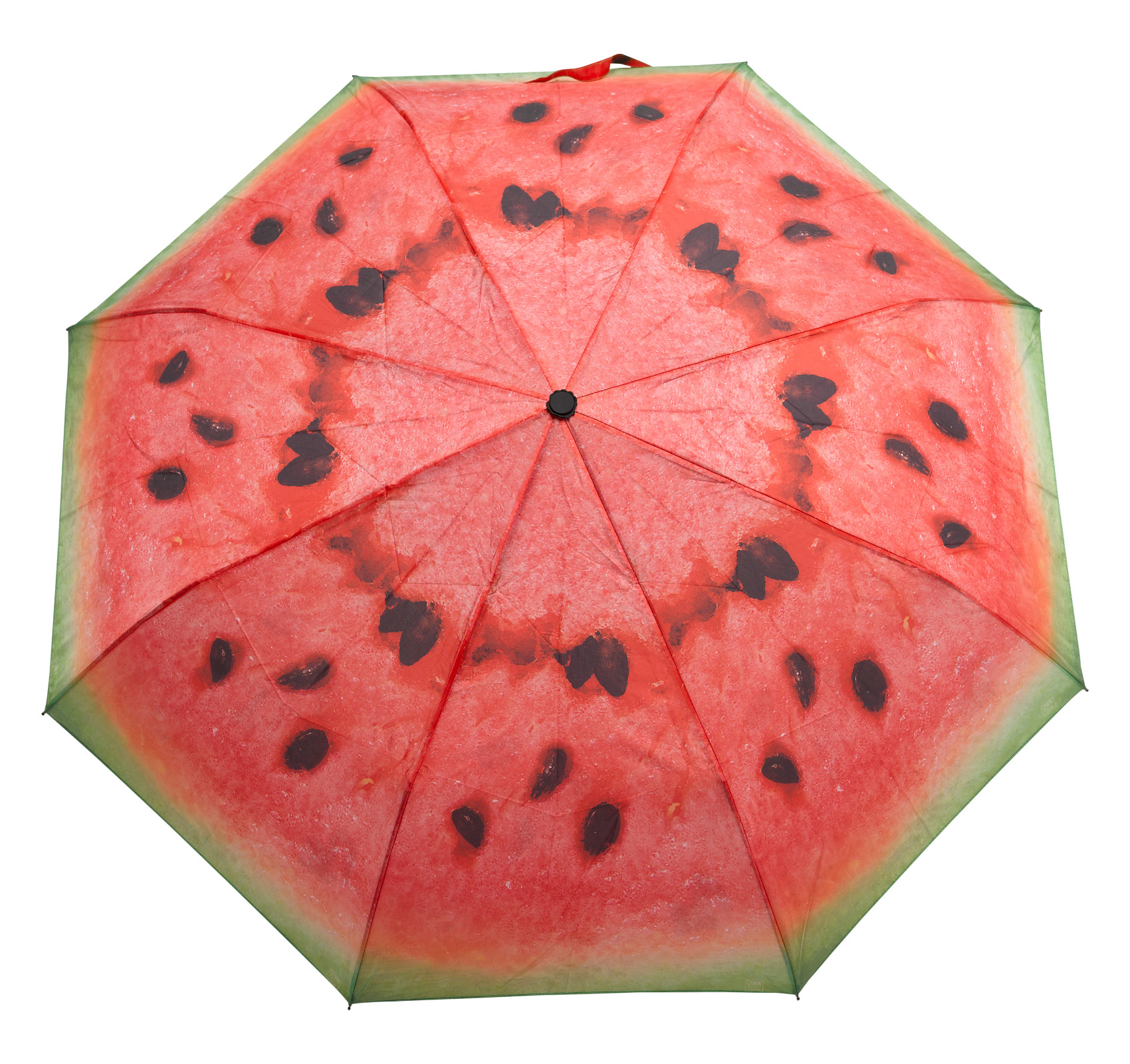 Regenschirm Kiwi orange Wassermelone Obst Design Nylon faltbar kompakt Brolly 98 cm - Bild 13 von 14
