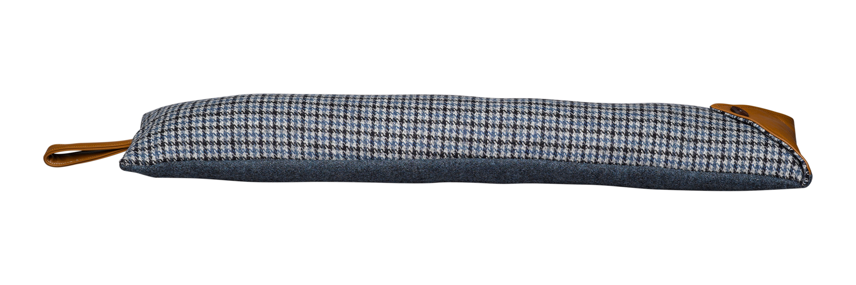 Doppelseitiger Zugausschluss Harris Tweed 100 % Wolle Zugschutz Ledergriff - Bild 10 von 20