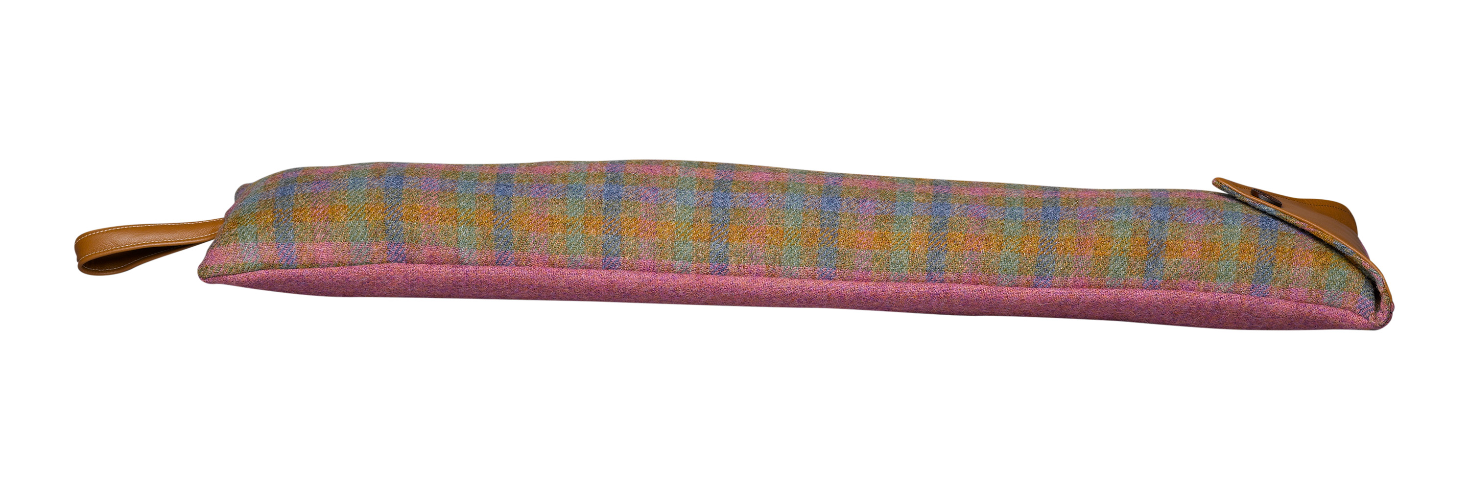 Doppelseitiger Zugausschluss Harris Tweed 100 % Wolle Zugschutz Ledergriff - Bild 18 von 20