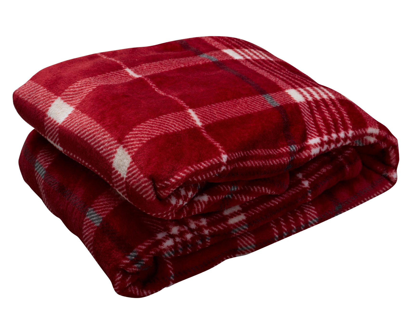 Grey Check Soft Fleecy Blanket Cosy Warm Fleece Bed Sofa Throwover 51/" x 71/"
