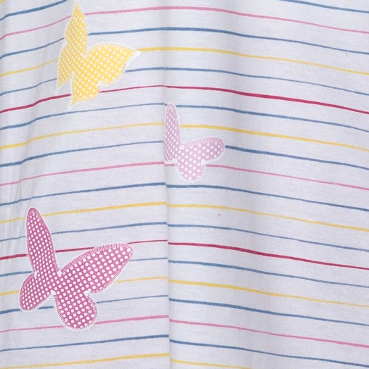 Pijama de mujer pijama de mariposa camiseta de algodón a rayas parte superior recortada PJ - Imagen 26 de 27