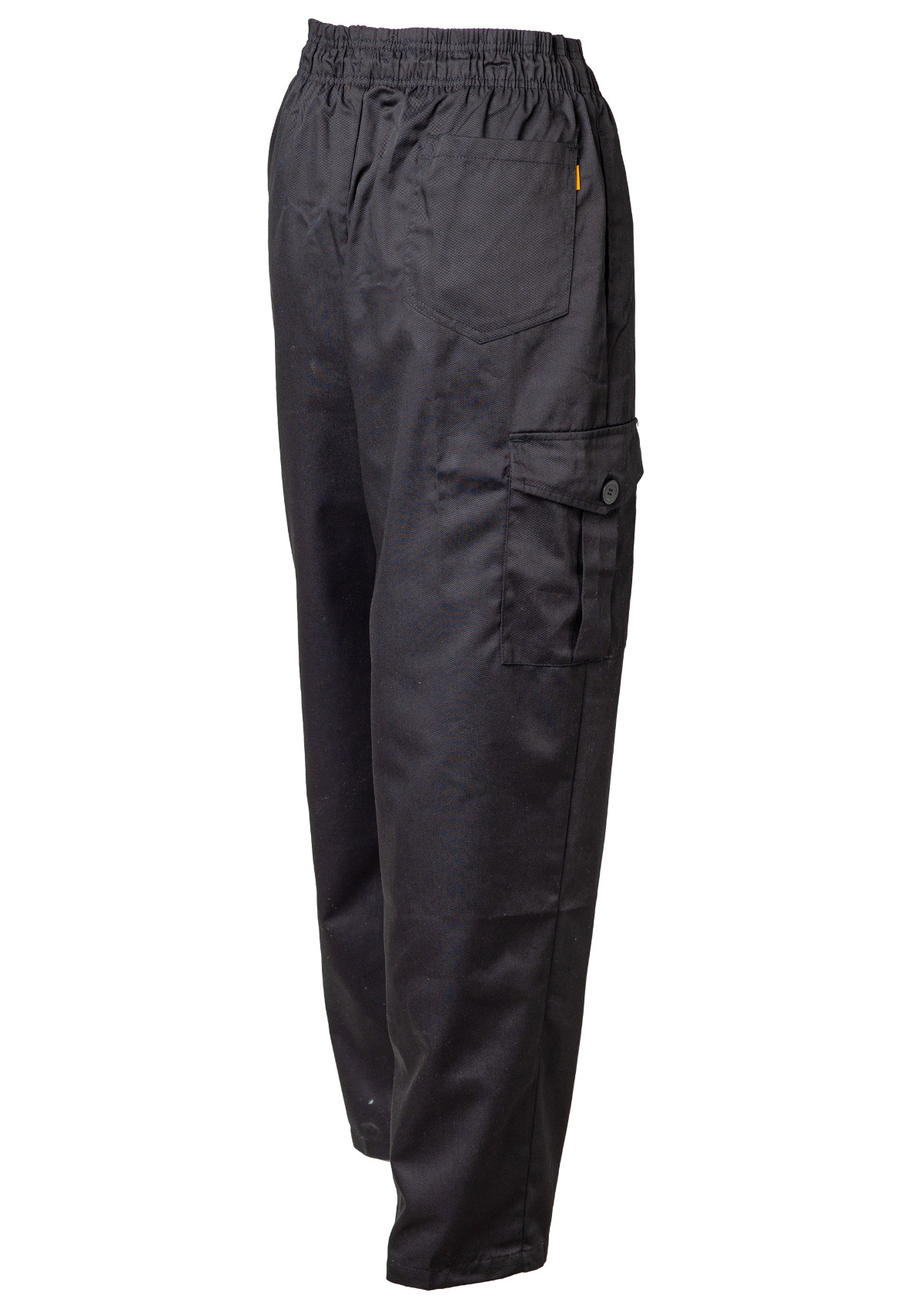 Pantalones de carga negros duraderos chefs jardín ropa de trabajo industrial pantalones de bolsillo múltiple - Imagen 3 de 13