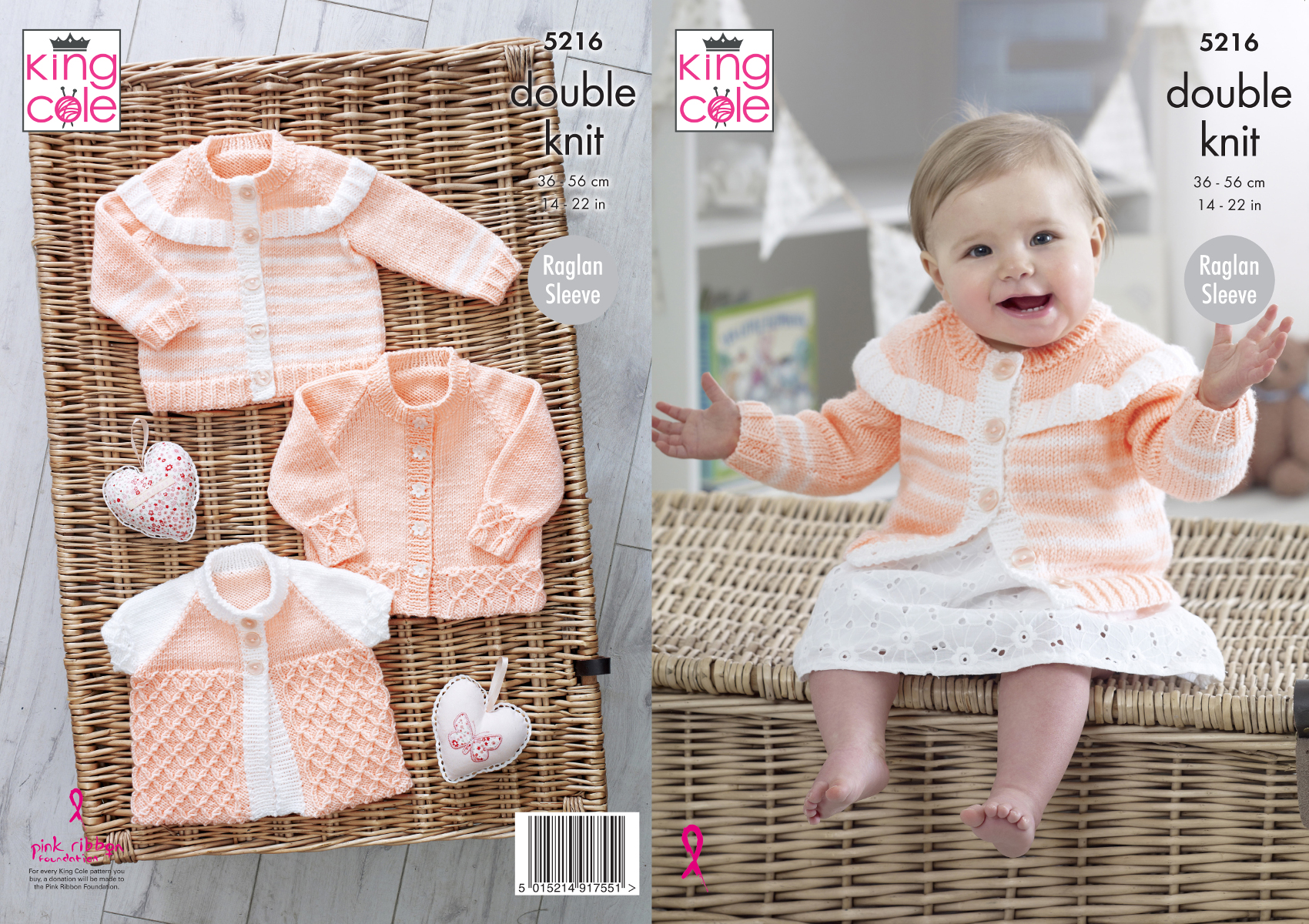 King Cole Baby DK Knitting Pattern Raglan Sleeve Dress Coat Cardigan Hat 5329