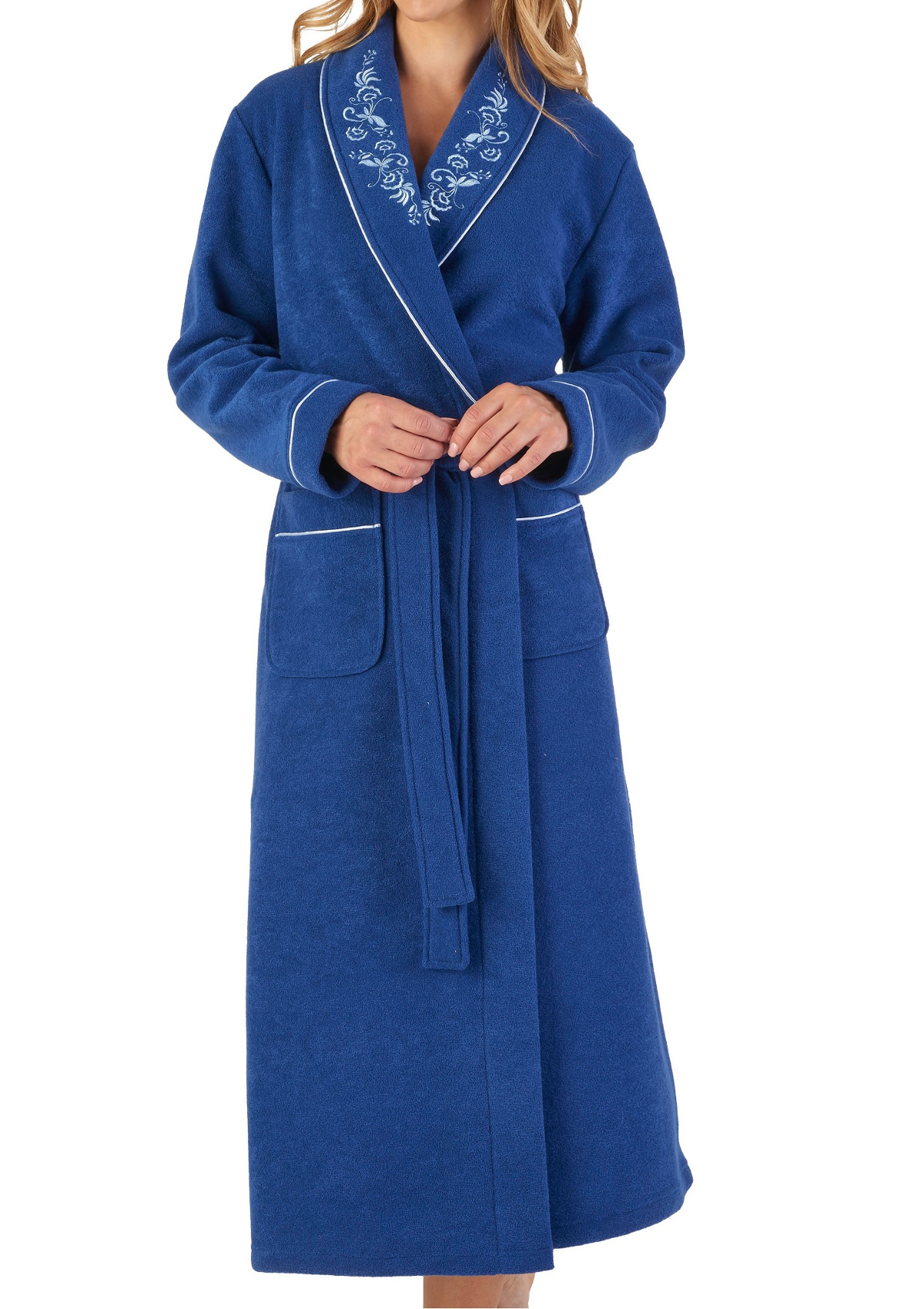 Vestaglia donna floreale avvolgente accappatoio Slenderella Boucle pile casa cappotto - Foto 17 di 46
