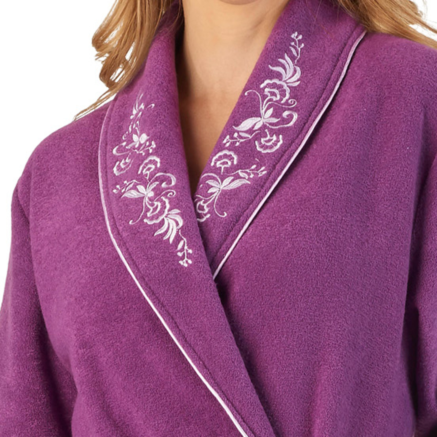 Vestaglia donna floreale avvolgente accappatoio Slenderella Boucle pile casa cappotto - Foto 30 di 46