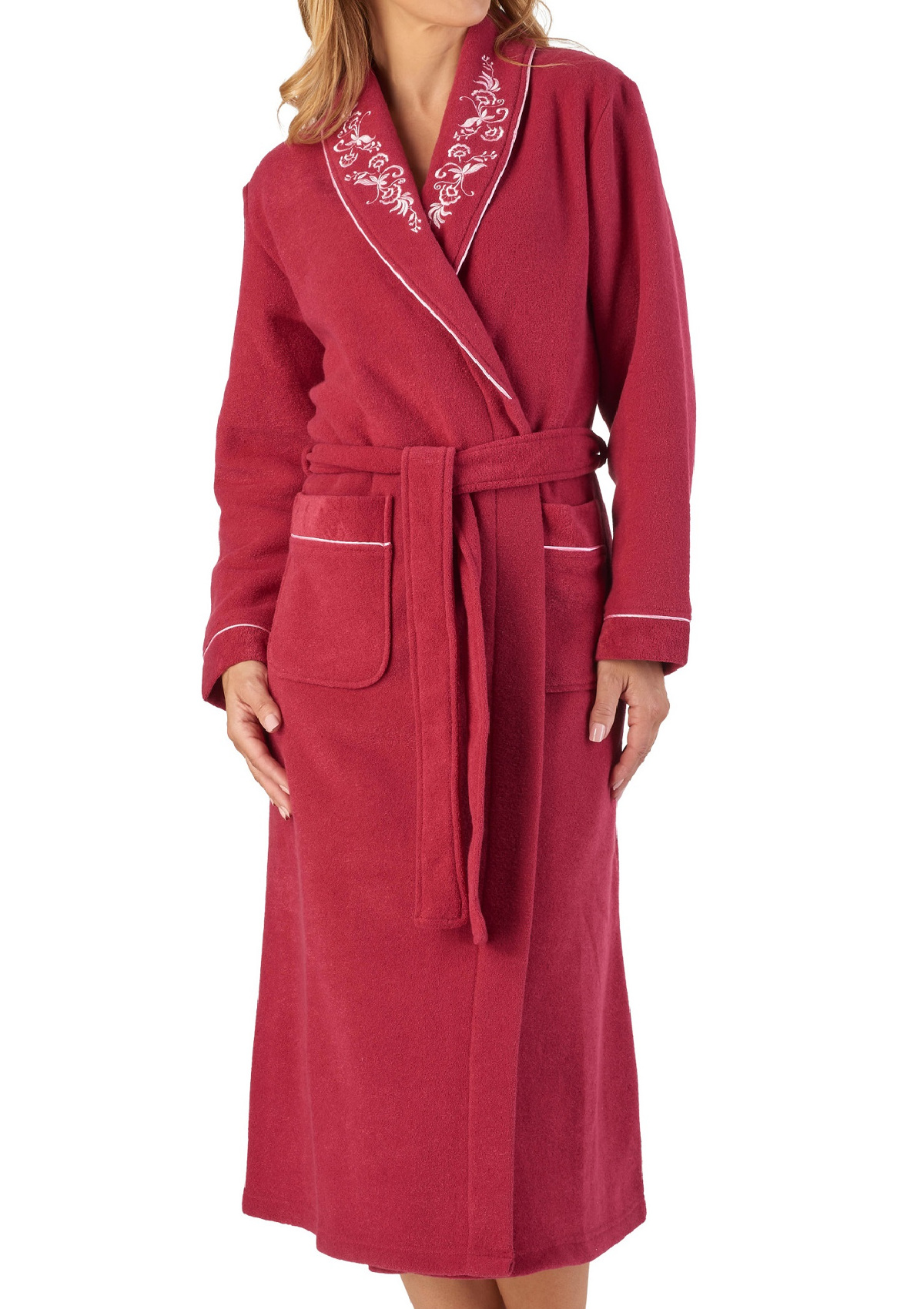 Vestaglia donna floreale avvolgente accappatoio Slenderella Boucle pile casa cappotto - Foto 41 di 46