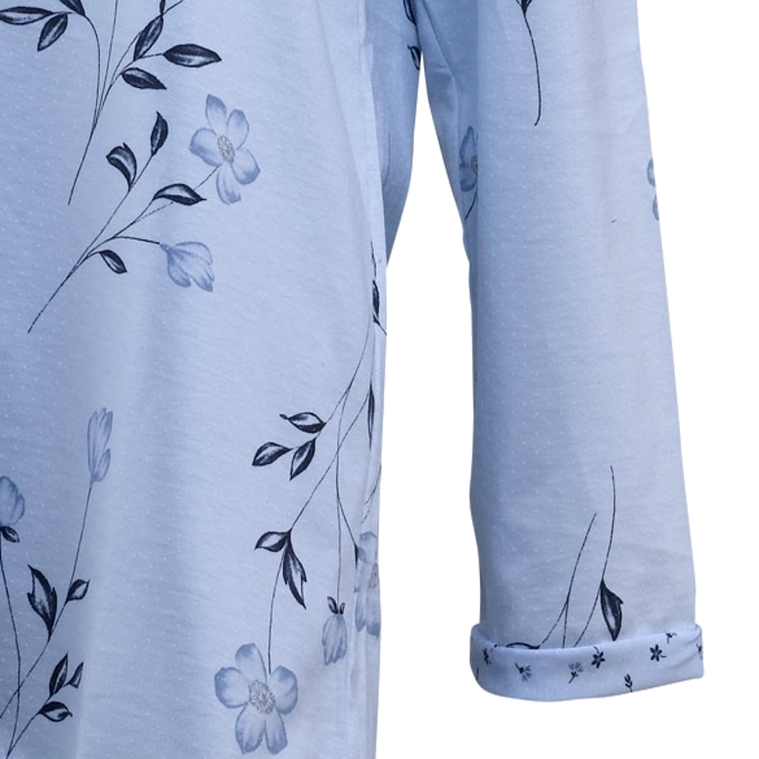 Floral Pyjamas Womens Flower PJs Jersey Cotton Long Sleeved Top & Bottoms Set - Picture 16 of 34