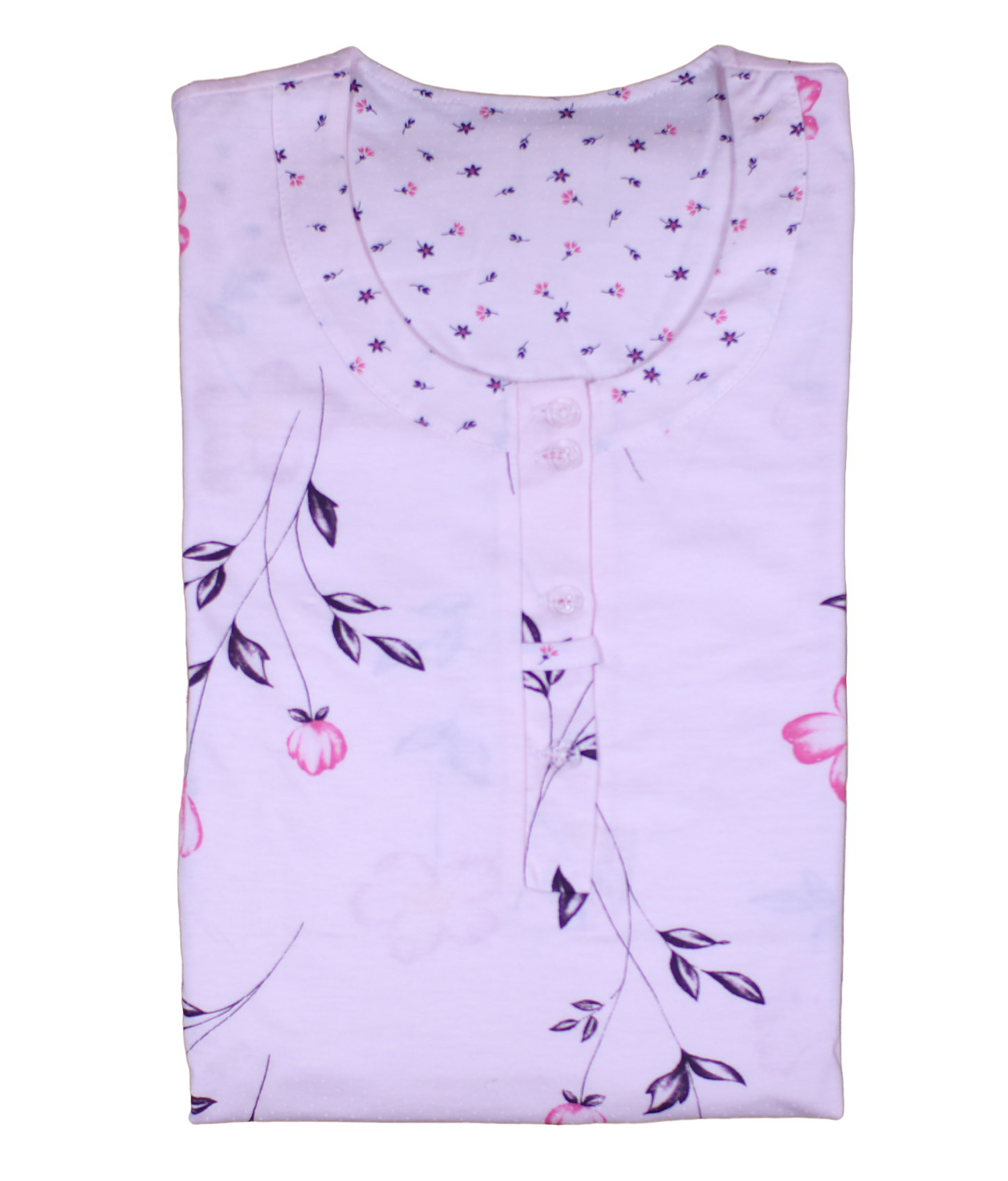 Floral Pyjamas Womens Flower PJs Jersey Cotton Long Sleeved Top & Bottoms Set - Picture 30 of 34