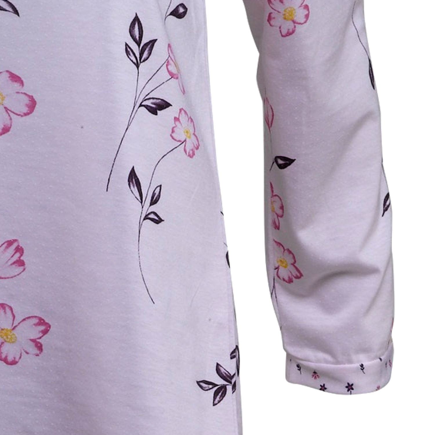 Floral Pyjamas Womens Flower PJs Jersey Cotton Long Sleeved Top & Bottoms Set - Picture 33 of 34