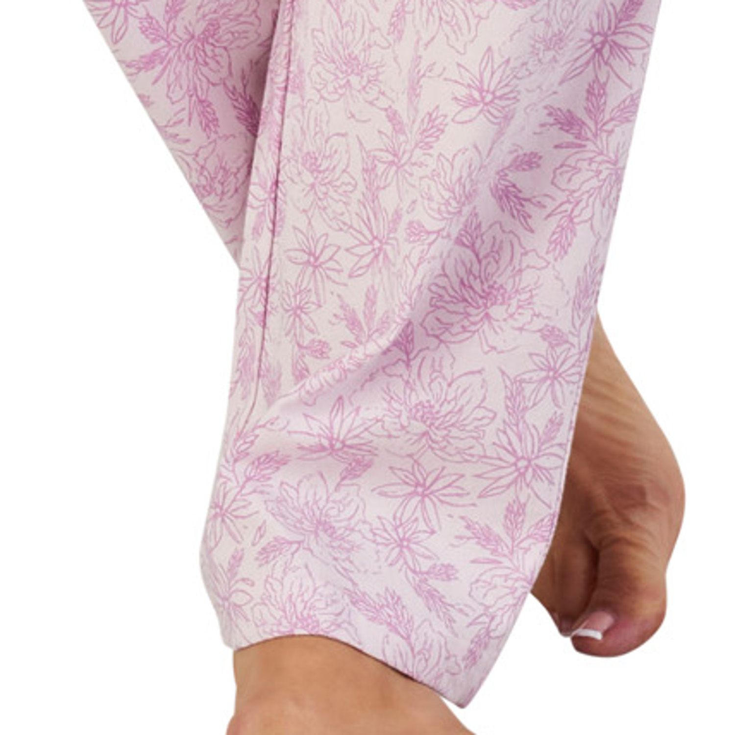 Ladies Slenderella Floral Meadow Pyjamas Button Up Top PJ Bottoms Jersey Cotton - Picture 22 of 40