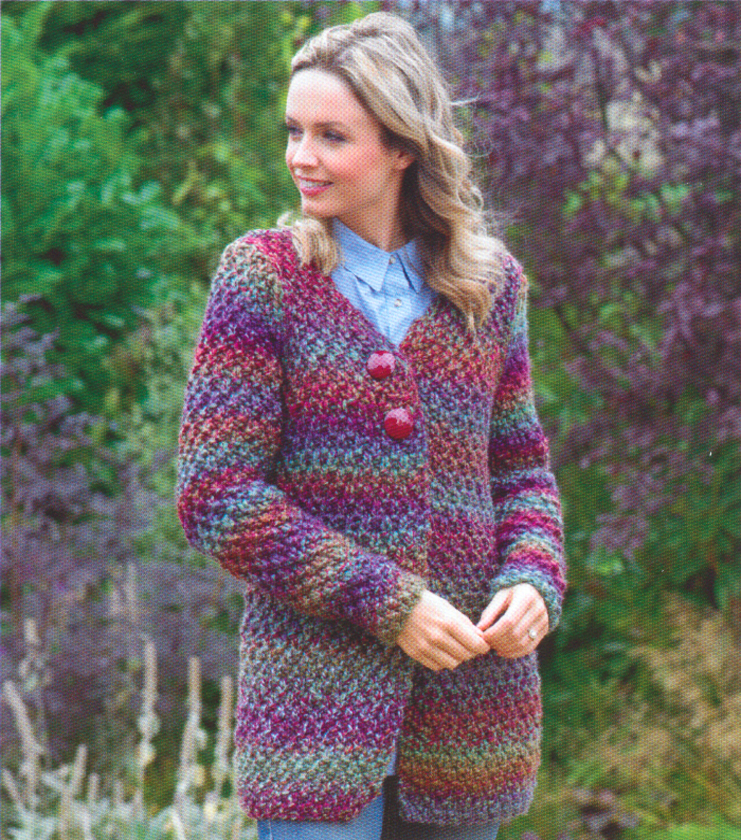 Womens Super Chunky Knitting Pattern Ladies Jacket James Brett Mega