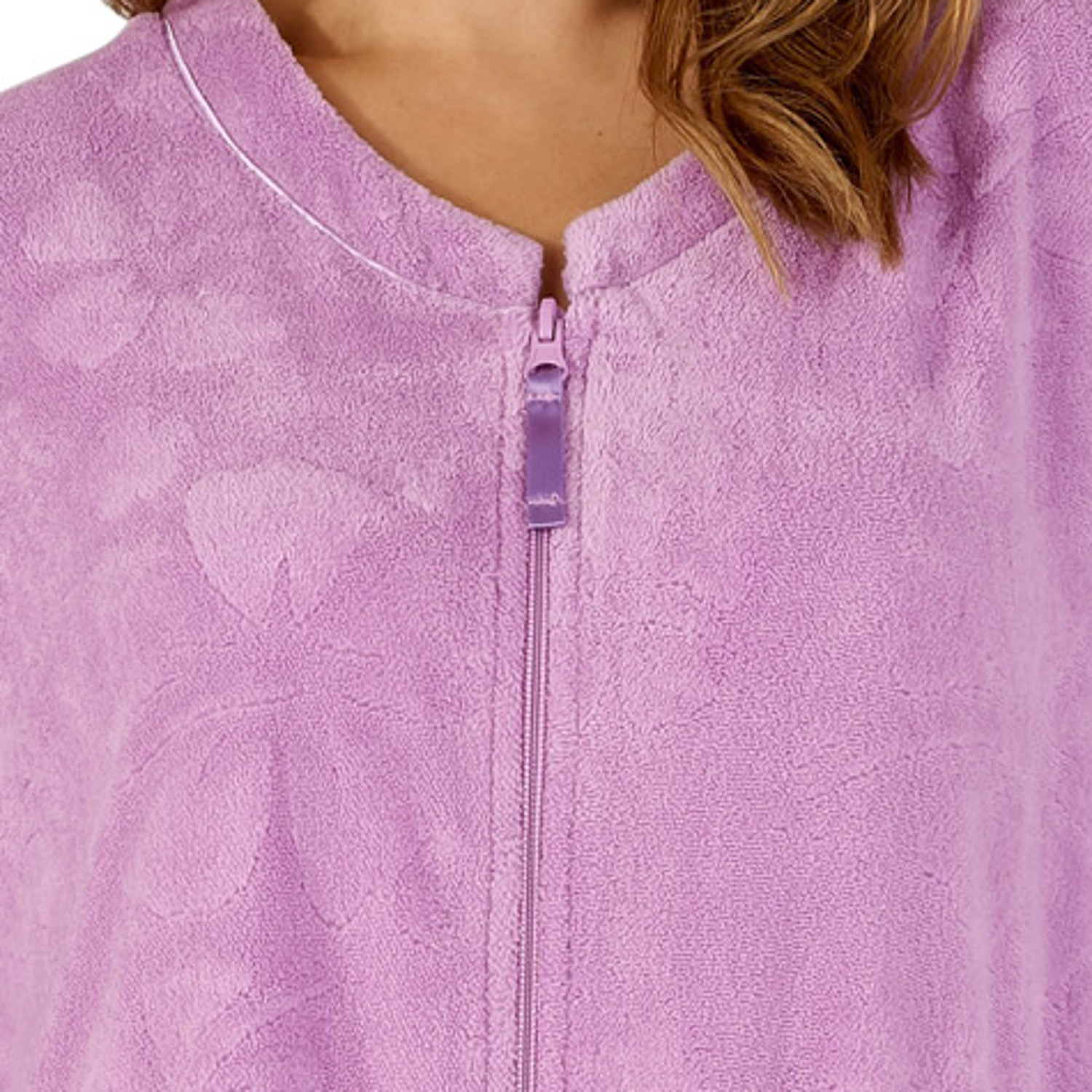 ladies zip up dressing gown