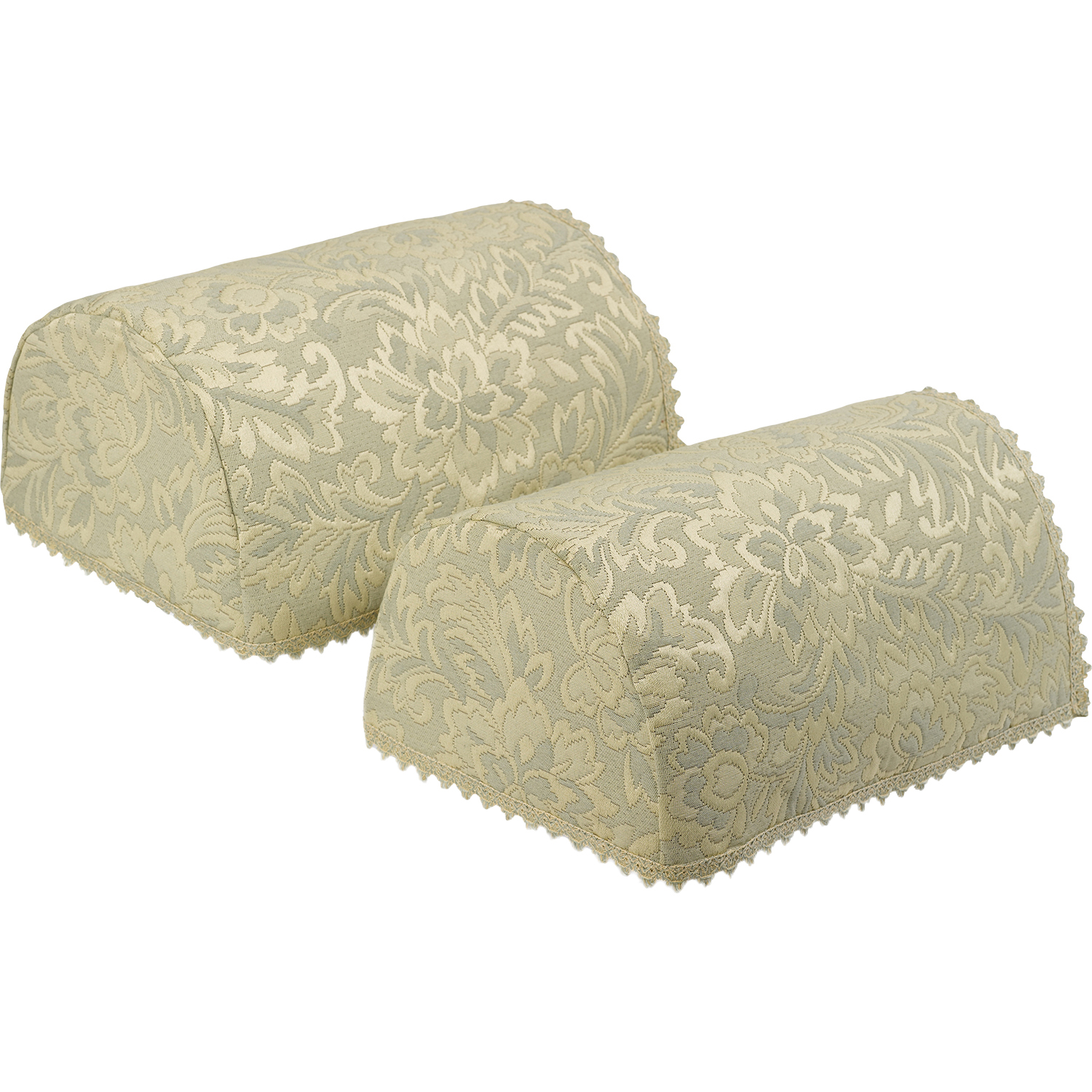 Juego de tapones de brazo redondo de jacquard floral y respaldo de silla cubierta de muebles antimacassar - Imagen 48 de 60