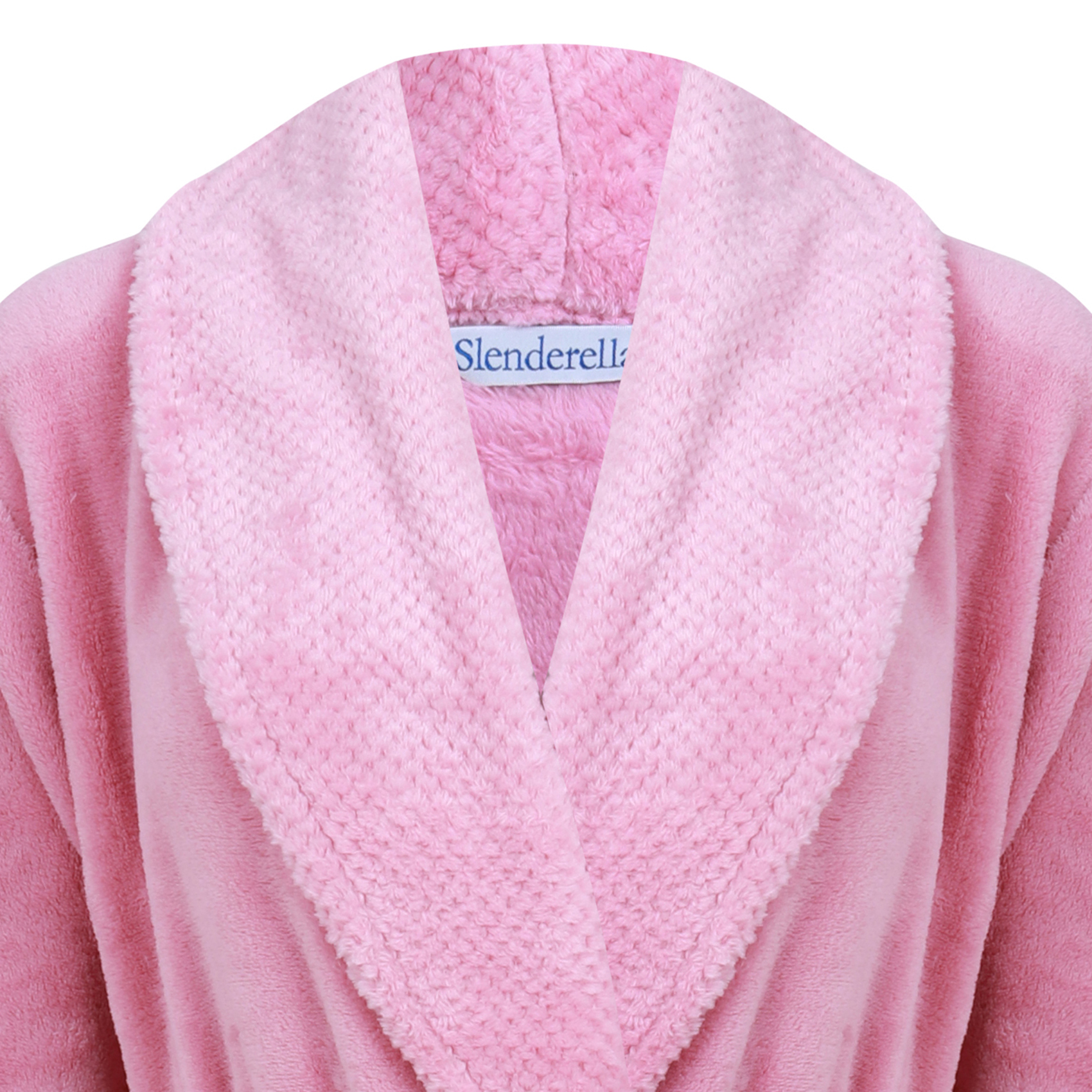 Bathrobe Ladies Fleecy Waffle Detail Housecoat Womens Shawl Collar Dressing Gown - Picture 56 of 99