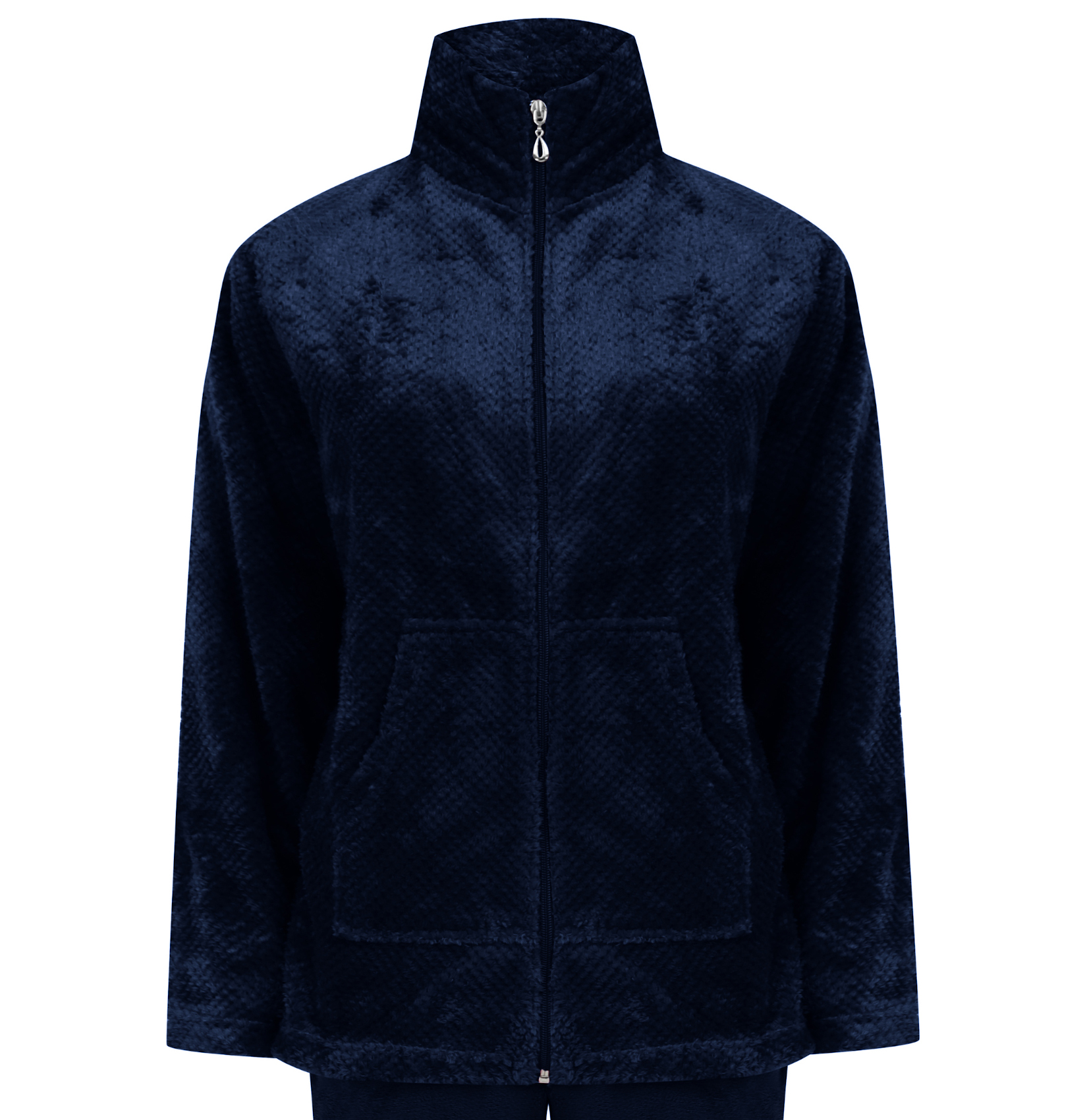 Bed Jacket Womens Zip Up Soft Waffle Fleece Housecoat Slenderella