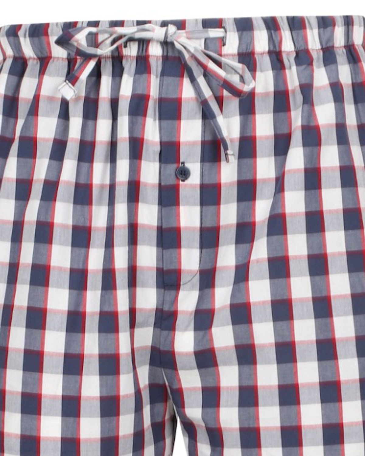 Pigiama blu navy a quadri pantaloni uomo cotone walker reid pigiama fondo loungewear - Foto 3 di 11