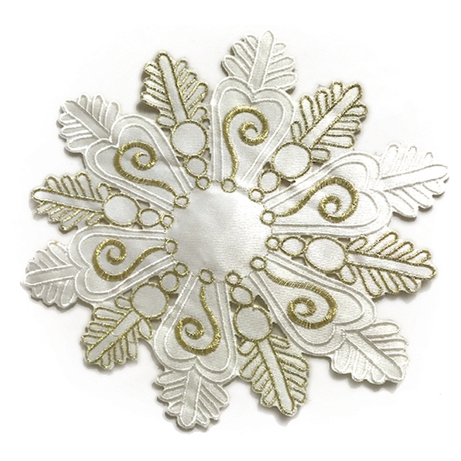 Centrini Natalizi Fiocco di Neve Design Biancheria da Tavola Festiva 8" Doiley Confezione da 4 o 8 - Foto 8 di 8