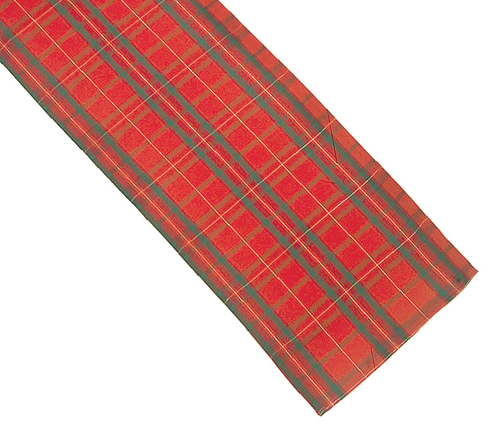 Vajilla Table Runner a cuadros tartán rojo lino de Navidad tejida a cuadros poliéster - Imagen 2 de 4