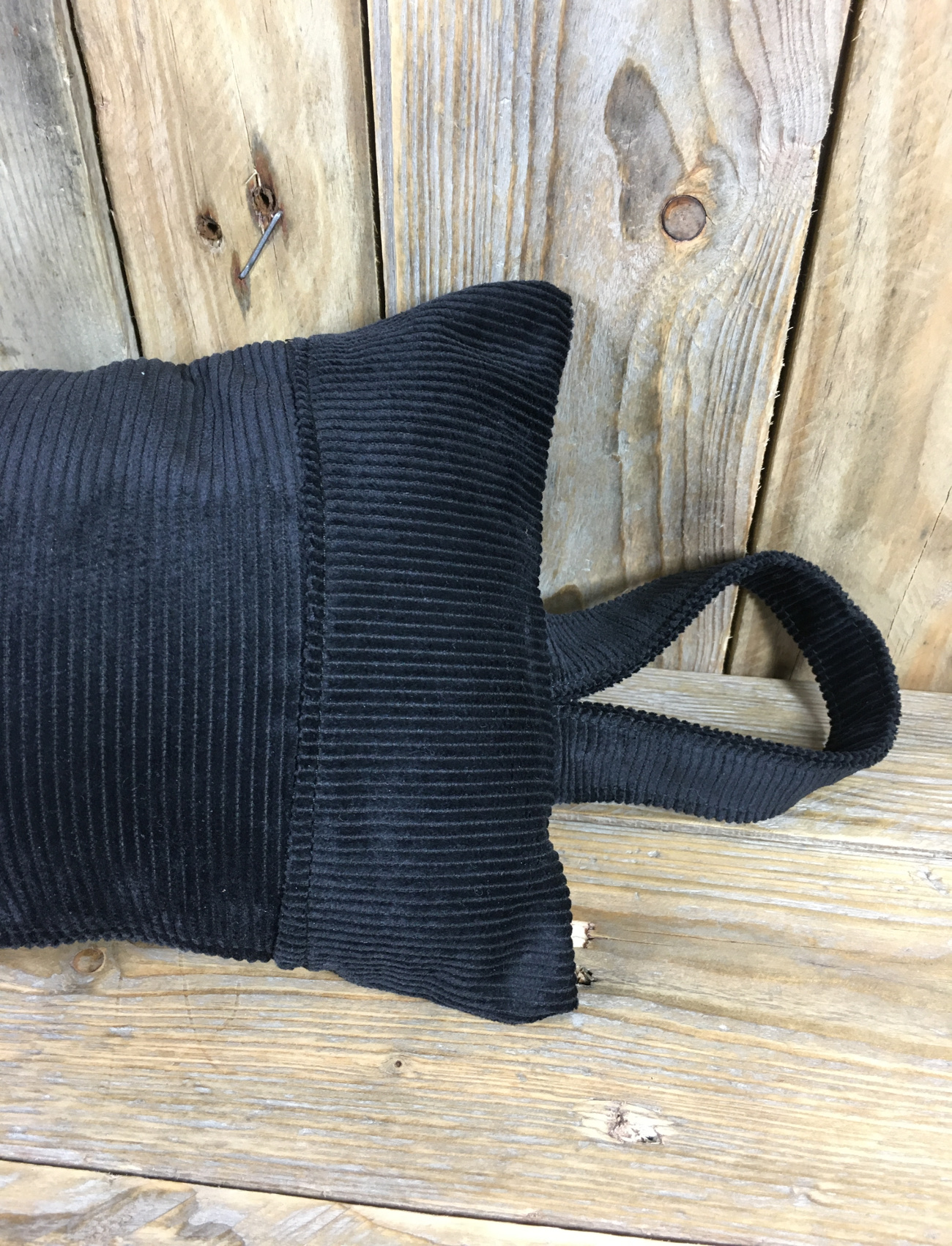 Draught Excluder Cord Black Extra Long Patio French Door Cotton Corduroy Draft - Picture 14 of 15