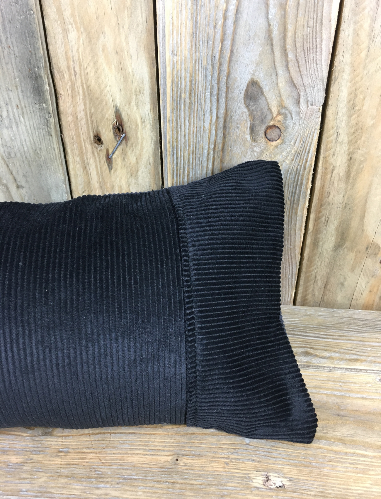 Draught Excluder Cord Black Extra Long Patio French Door Cotton Corduroy Draft - Picture 15 of 15